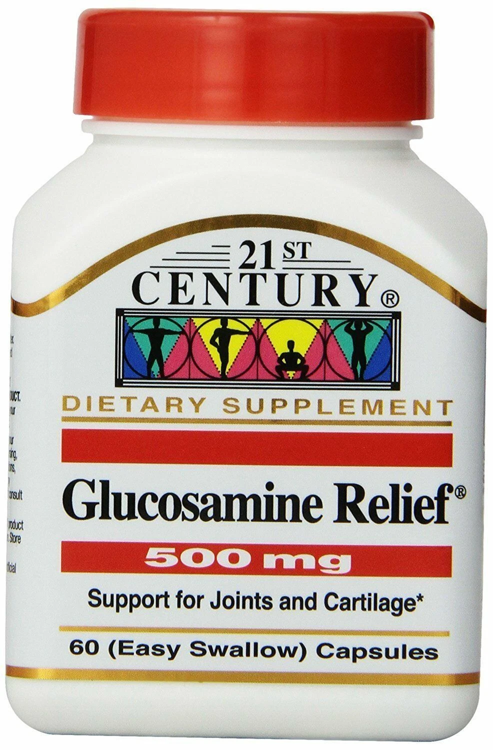 21st Century Glucosamine Relief Joint Health Capsules 500 mg 60 Count Pack of 3