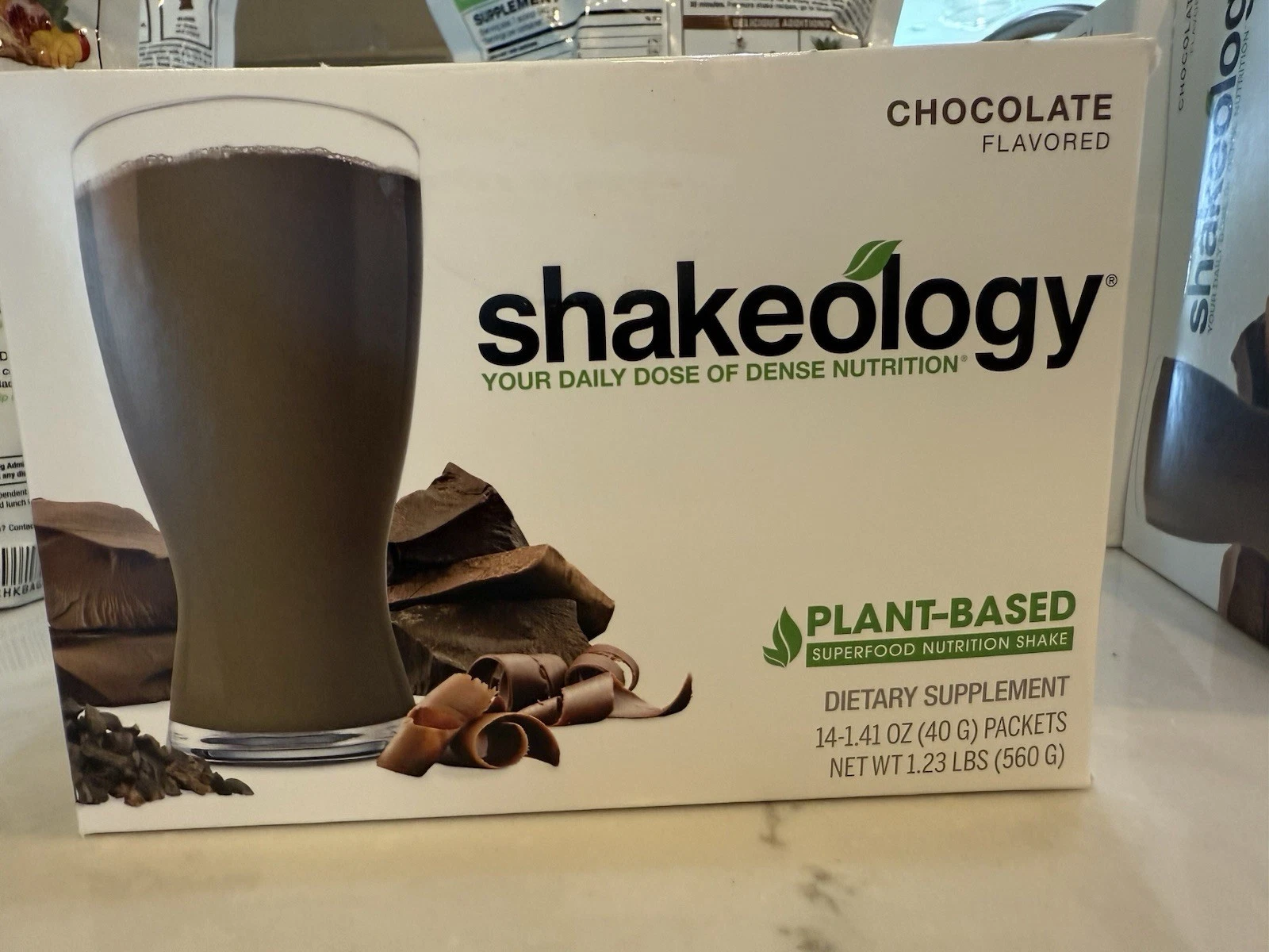 Shakeology Protein Shake Mix Powder, Chocolate, 14 Individual Packets