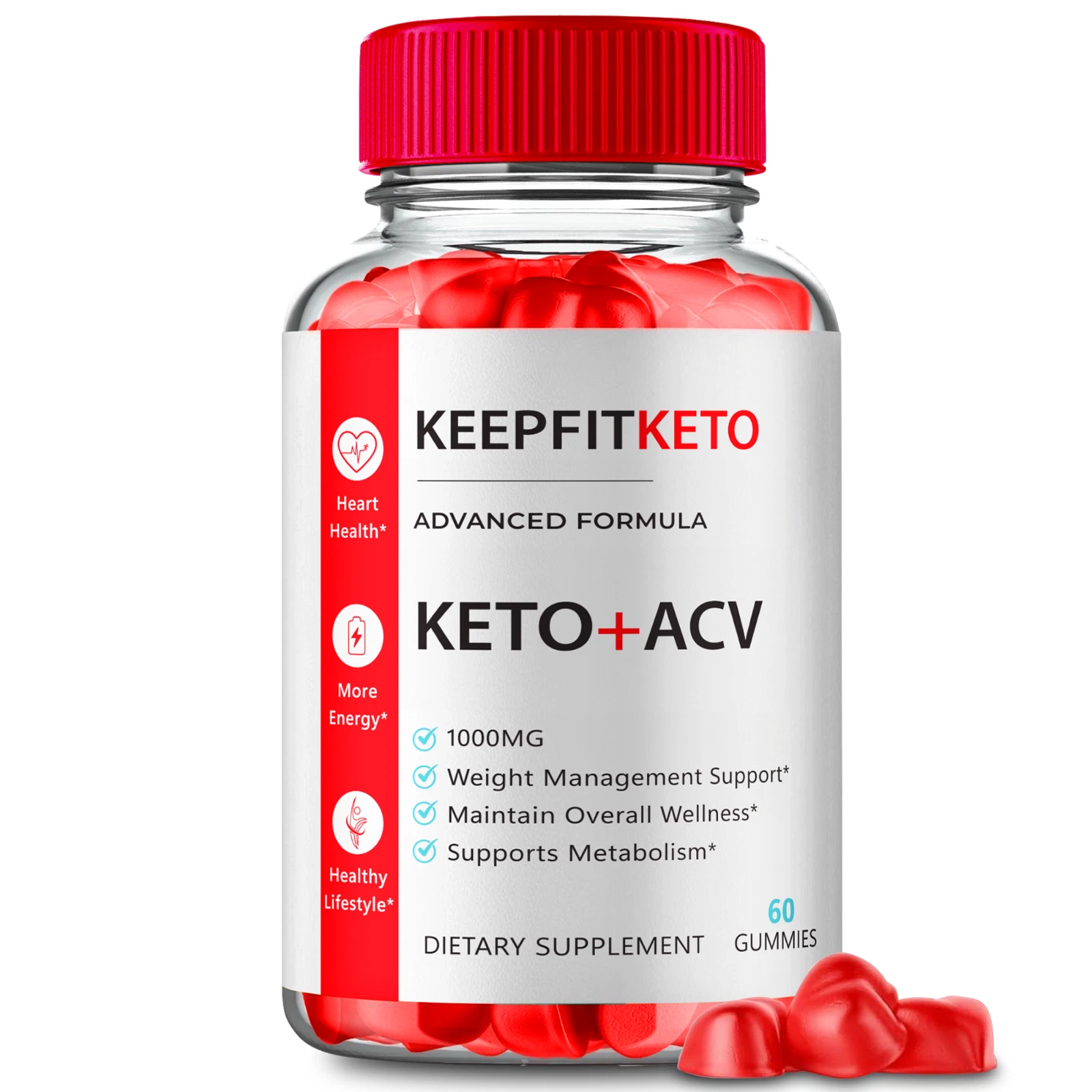 Keep Fit Keto ACV Gummies, KeepFit Advanced Weight Loss and Energy 60ct