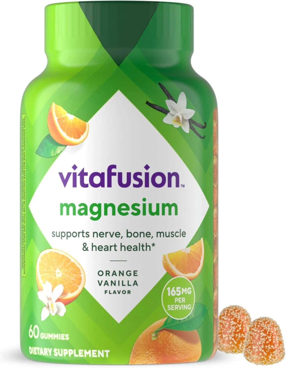 Magnesium Gummy Supplement Tropical Citrus Flavor 60 Gummies Calm Support