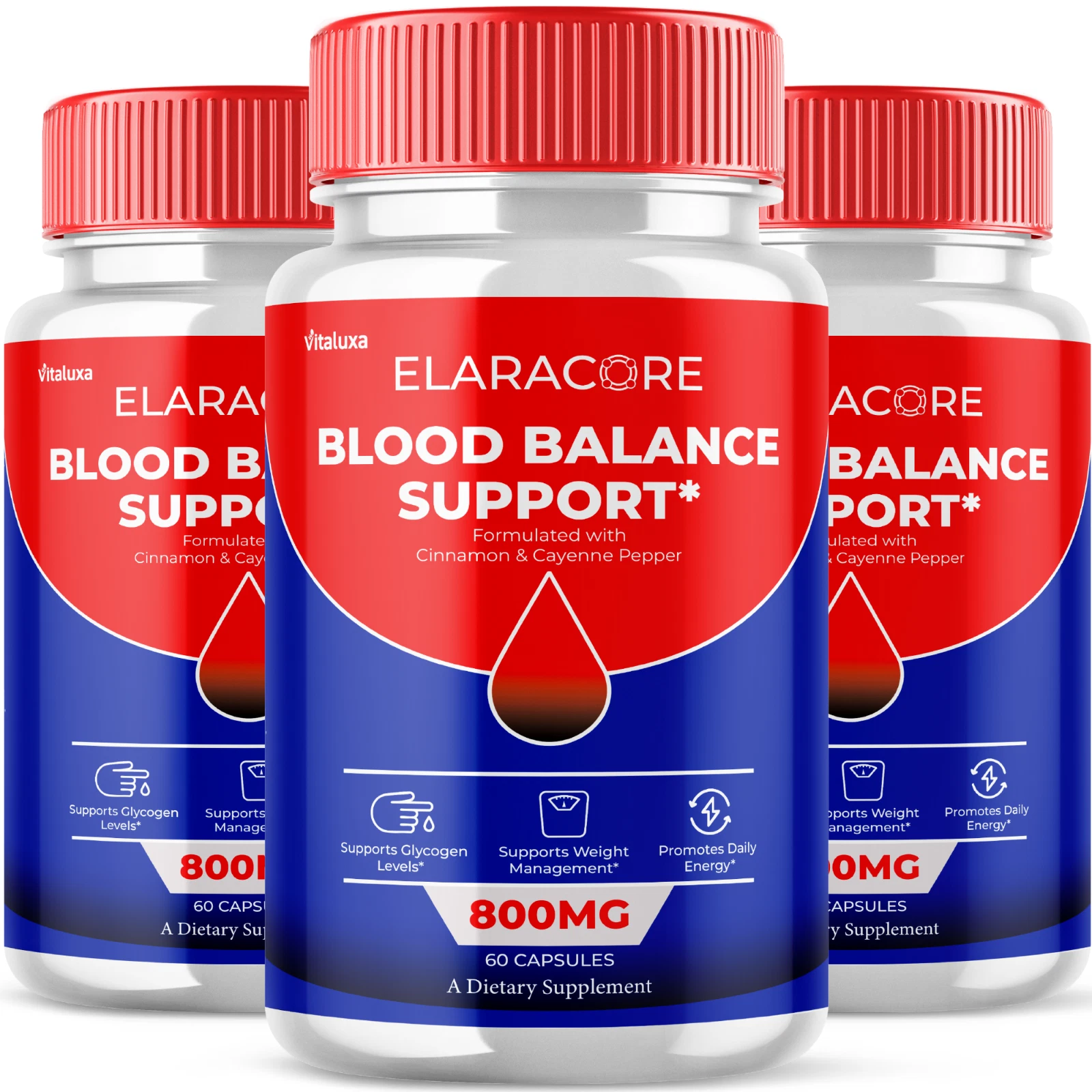 (3 Pack) Elaracore Glycogen Support Pills Formula for Circulation (180 Capsules)