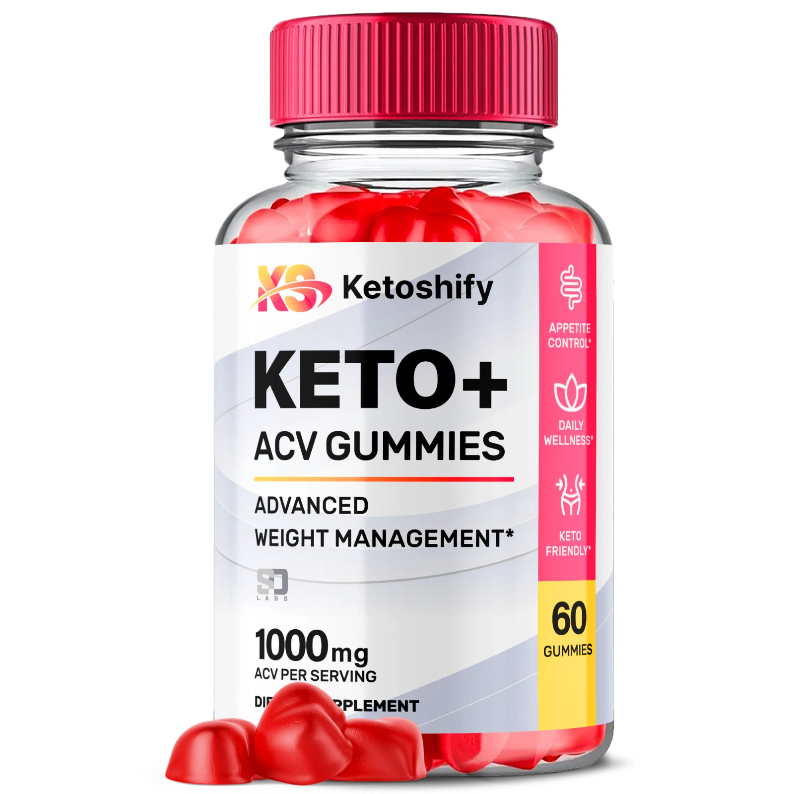 Ketoshify Gummies, Ketoshify ACV Advanced Weight Management Gummies (60 Gummies)