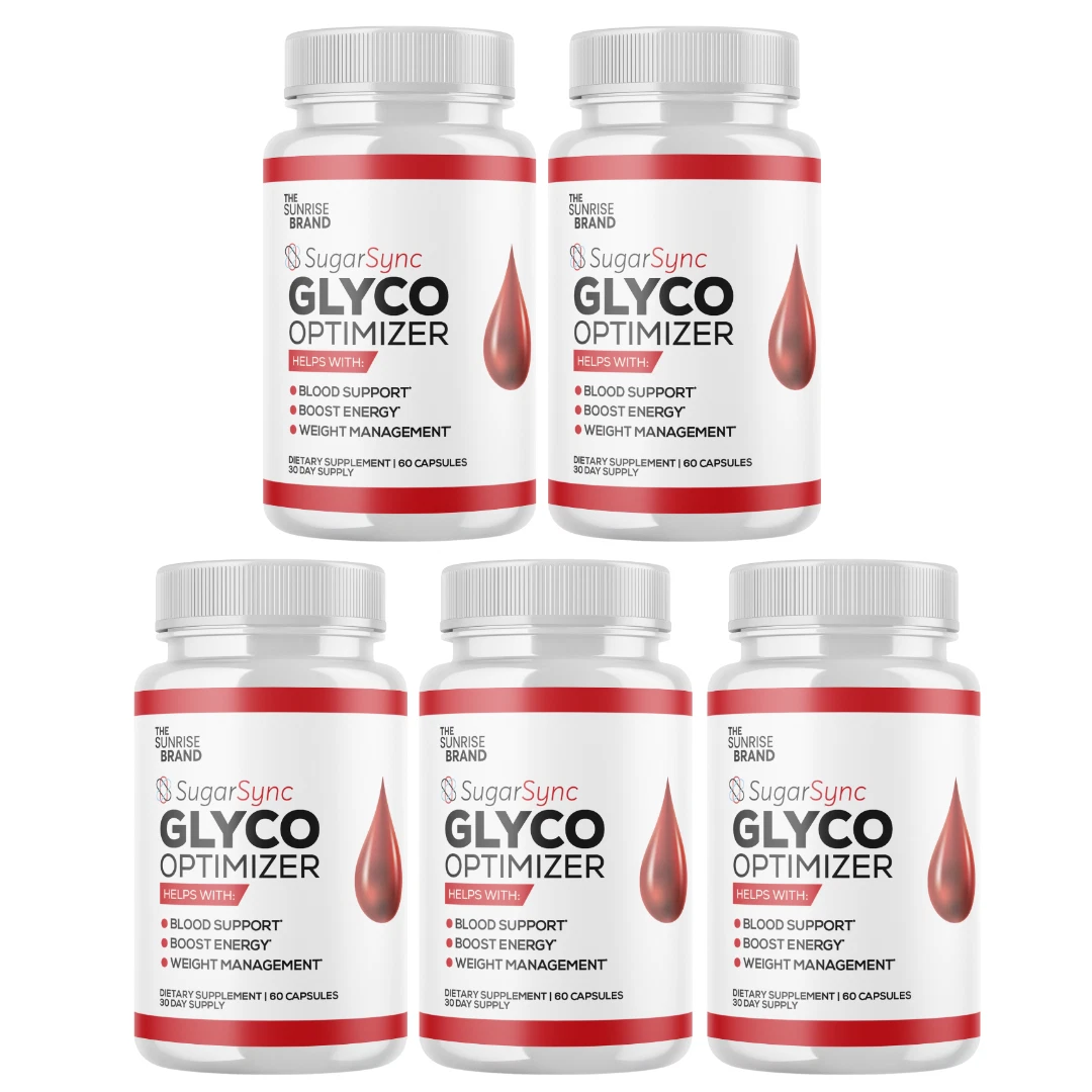 Sugar Sync Glyco Optimizer Blood Sugar Health Support Supplement - 5 Bottles