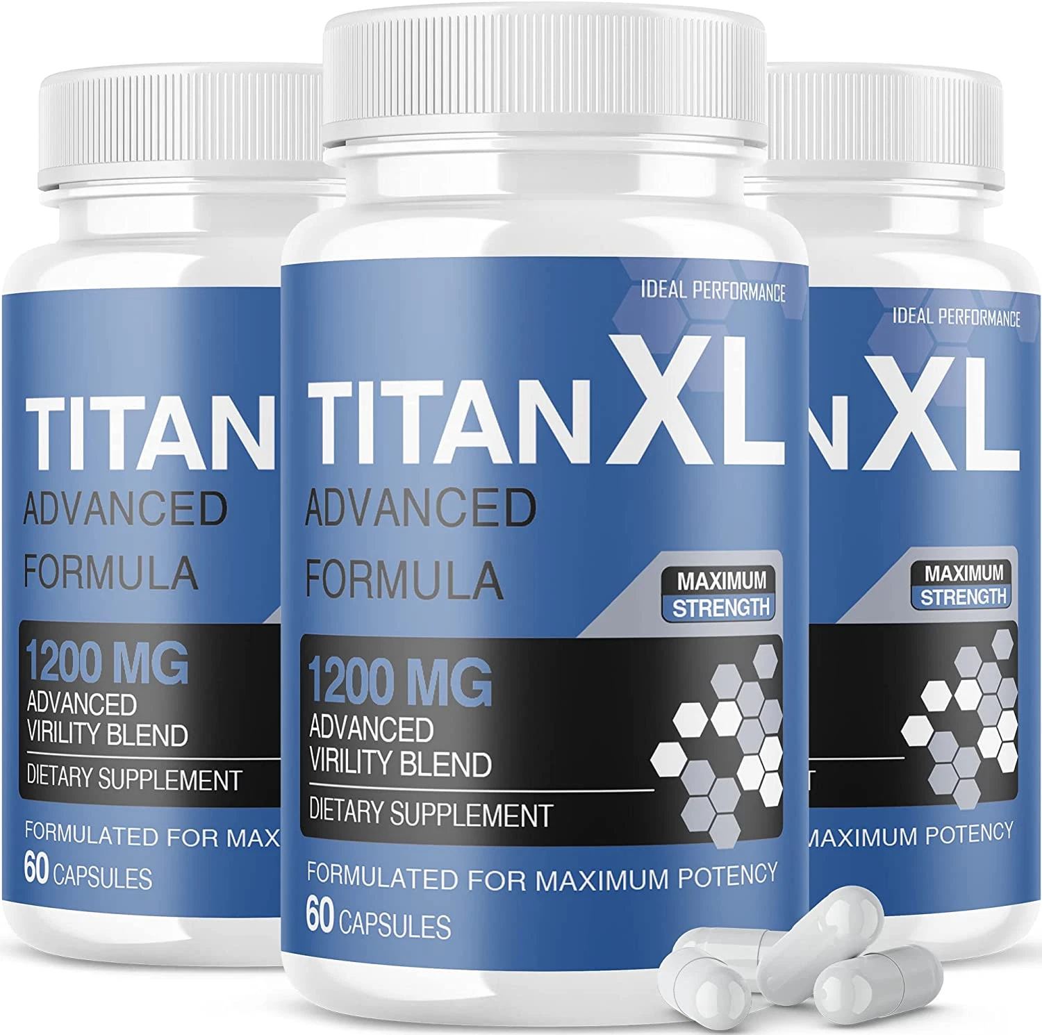 (3 Pack) Titan XL Supplements Pills (180 Capsules)