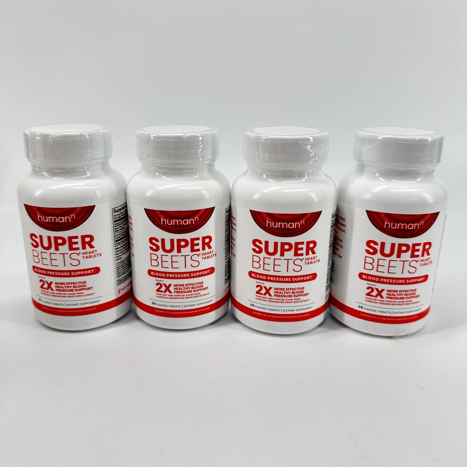 HumanN SuperBeets Heart Tablets 4 Bottles Blood Pressure Support Exp 10/2025 4pk