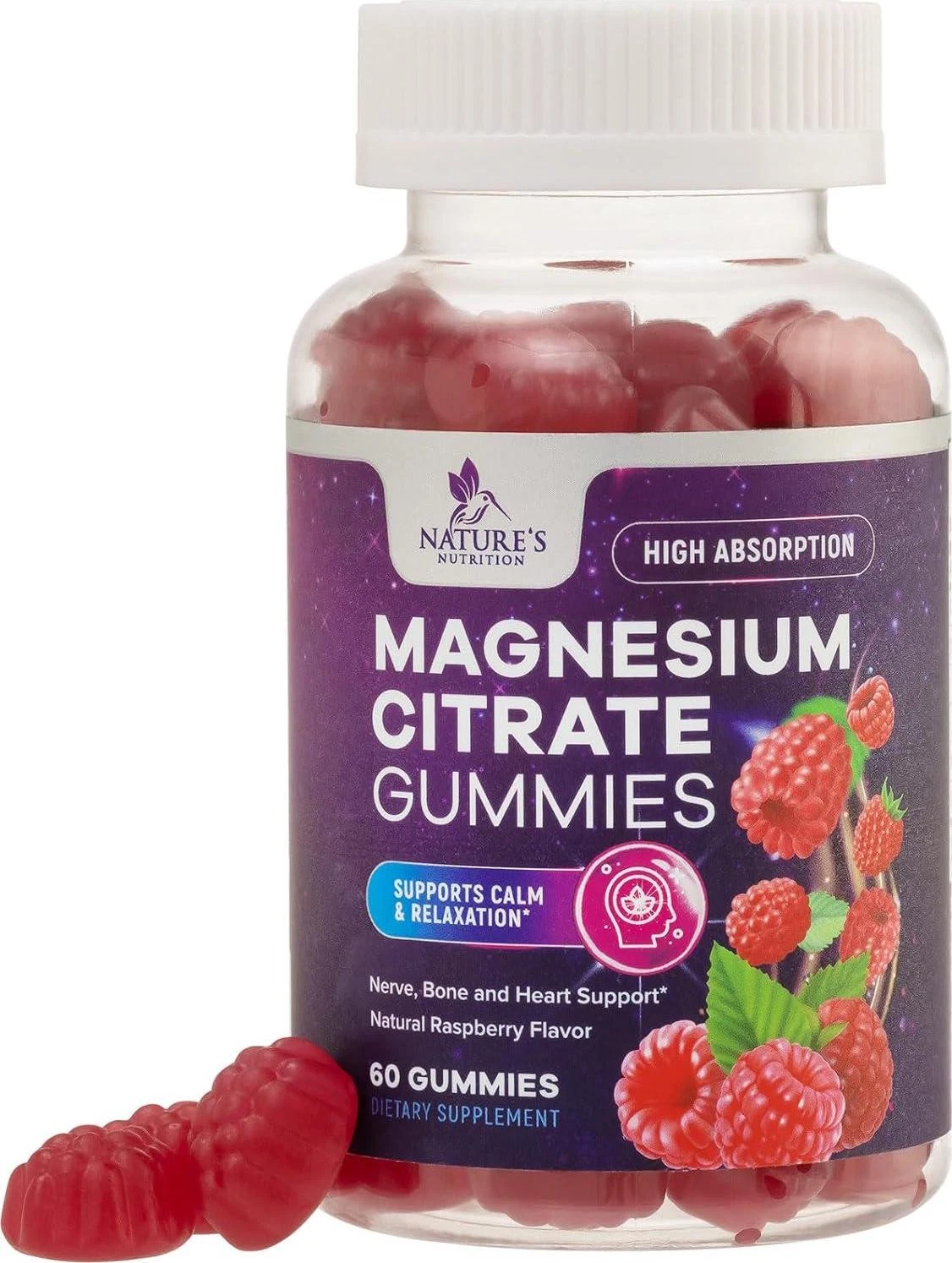 Magnesium Gummies Supplement - High Absorption Magnesium Citrate Supplement for