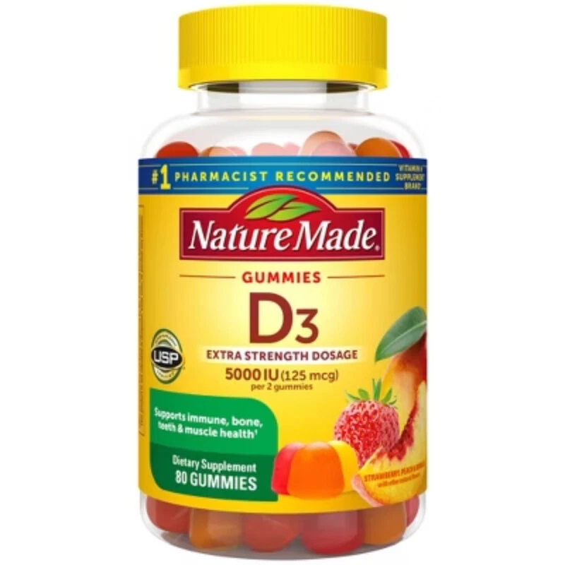 Nature Made Extra Strength Vitamin D3 5000 IU (125 mcg) Bone Health