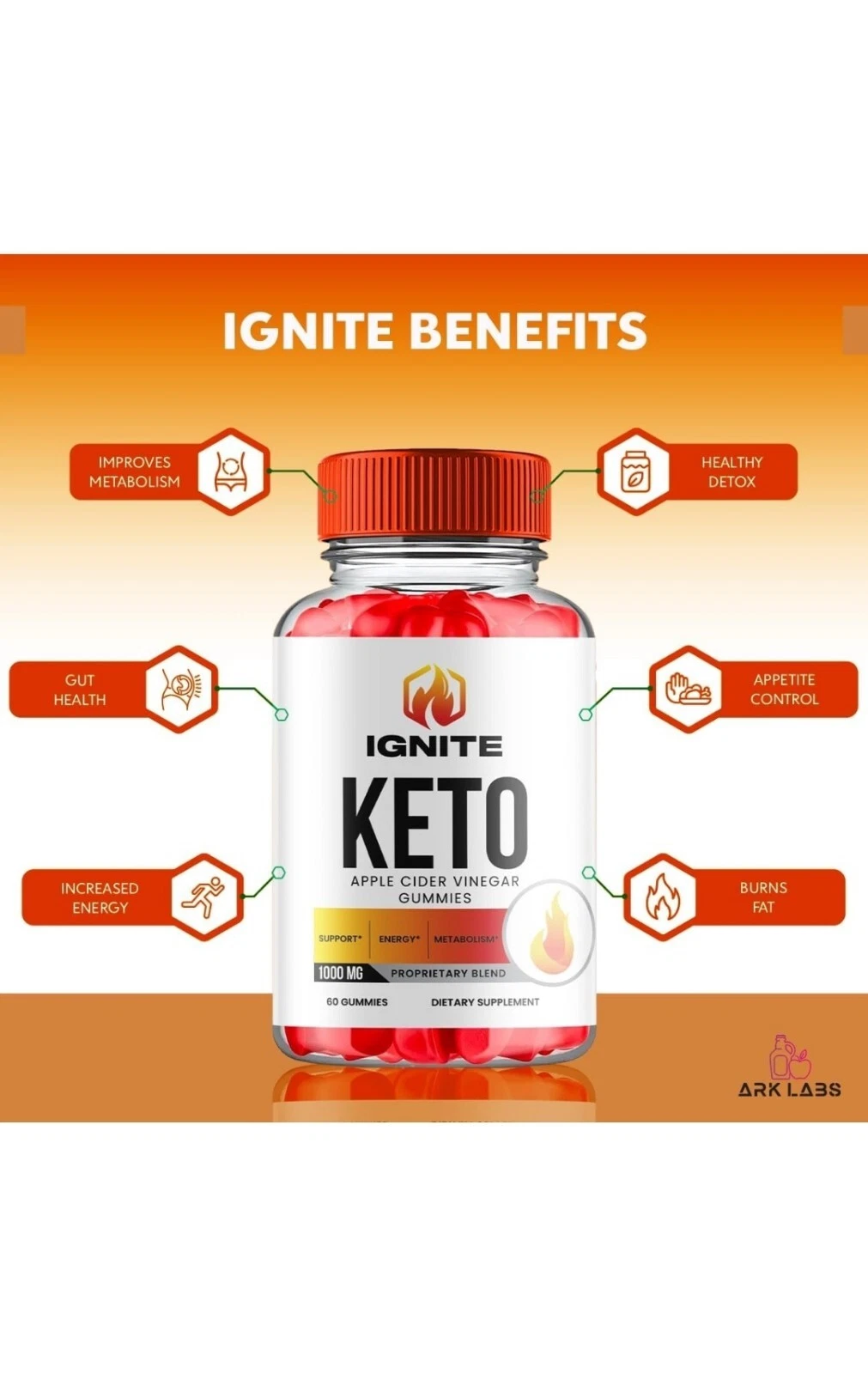 Ignite Keto Advanced Weight Loss Gummies to Boost Metabolism 60ct