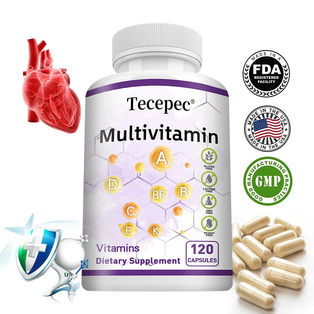 Multivitamin for Men Women Capsules - Daily Vitamins and Minerals