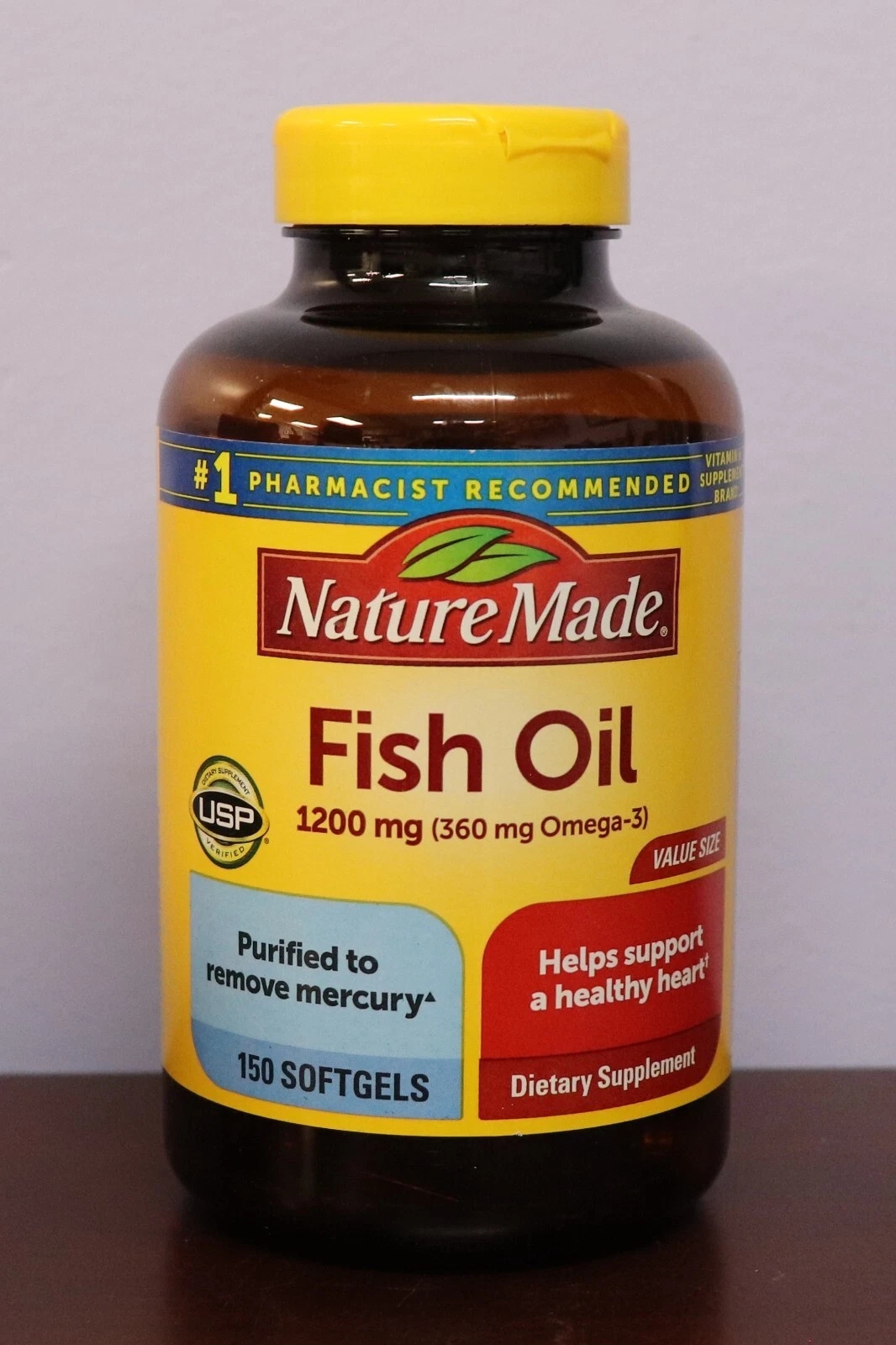 NEW Nature Made Heart Health Fish Oil 1200mg 360mg Omega3 150 Softgels Exp 02/27