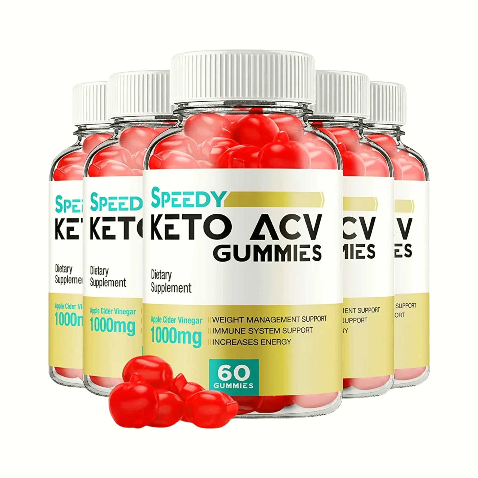 5-Pack Speedy Keto Gummies Weight Loss Supplement - 300 Gummies