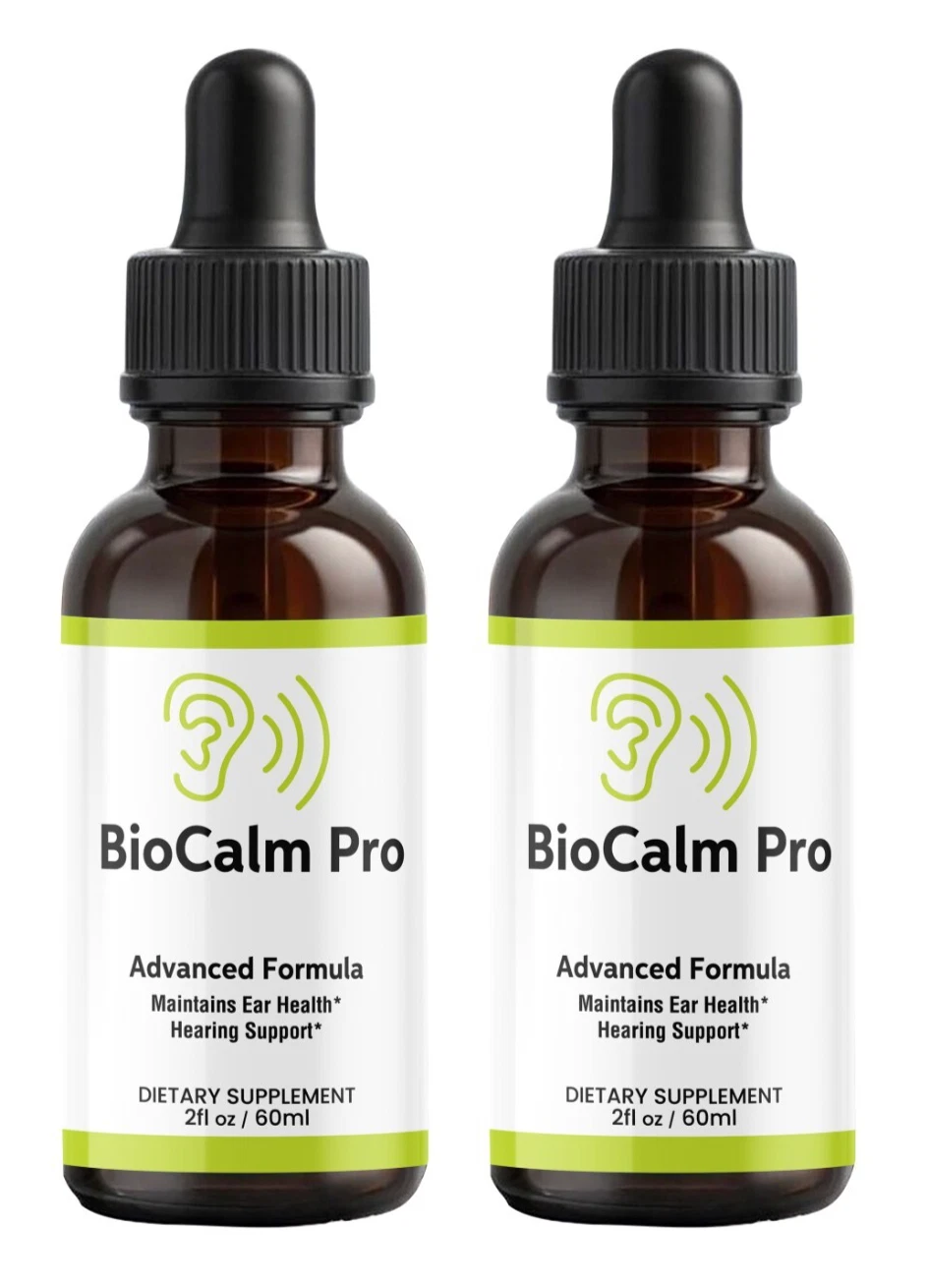 (2 Pack) Bio Calm Pro Tinnitus Drops, BioCalmPro Relief for Ringing Ears Drops