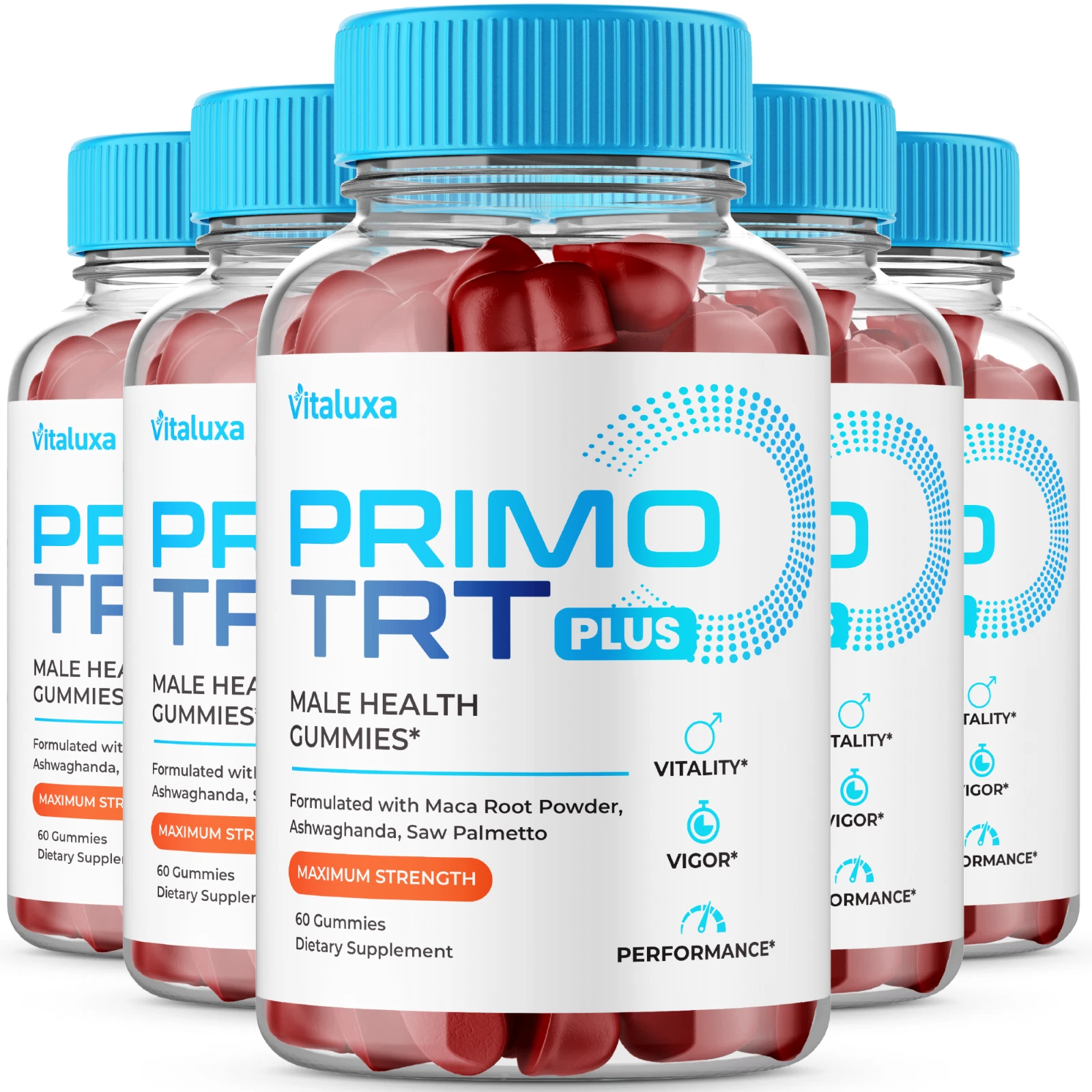 (5 Pack) Primo TRT Men's Gummies Advanced Pro Formula Supplement (300 Gummies)