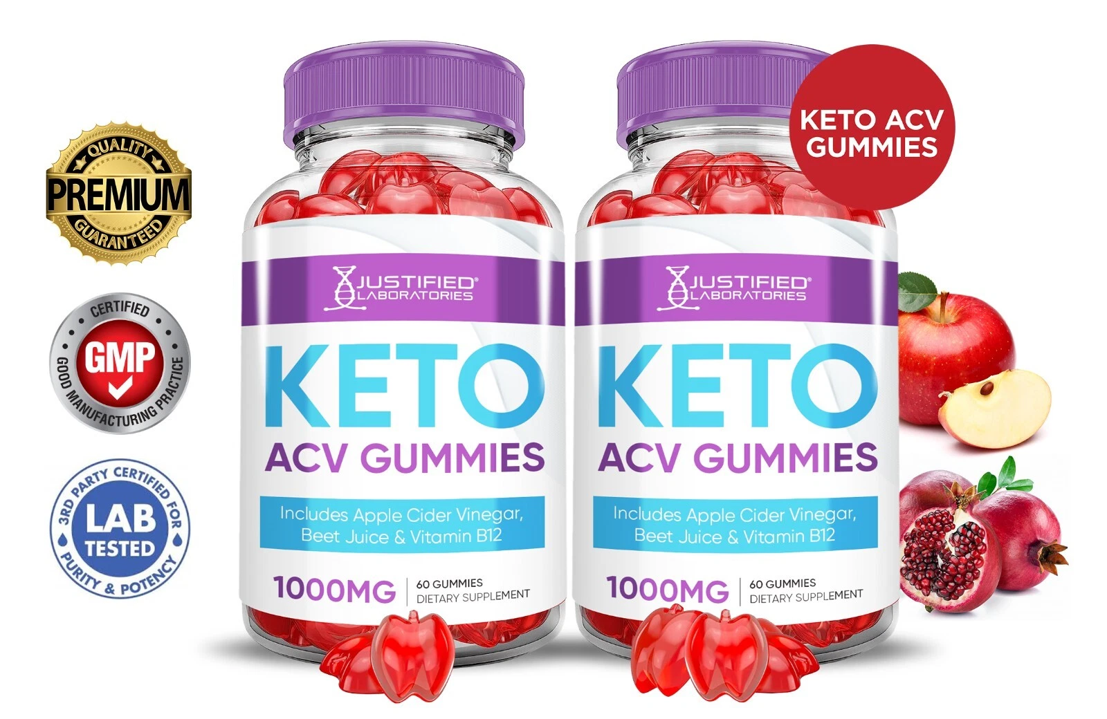 Keto ACV Gummies 1000MG Advanced Apple Cider Vinegar 120 Gummys