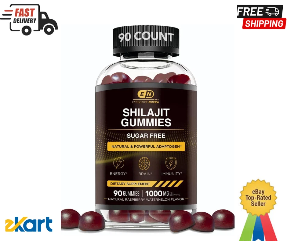 Shilajit Gummies 1000mg Sugar Free - Pure Himalayan Shilajit Supplement for Men