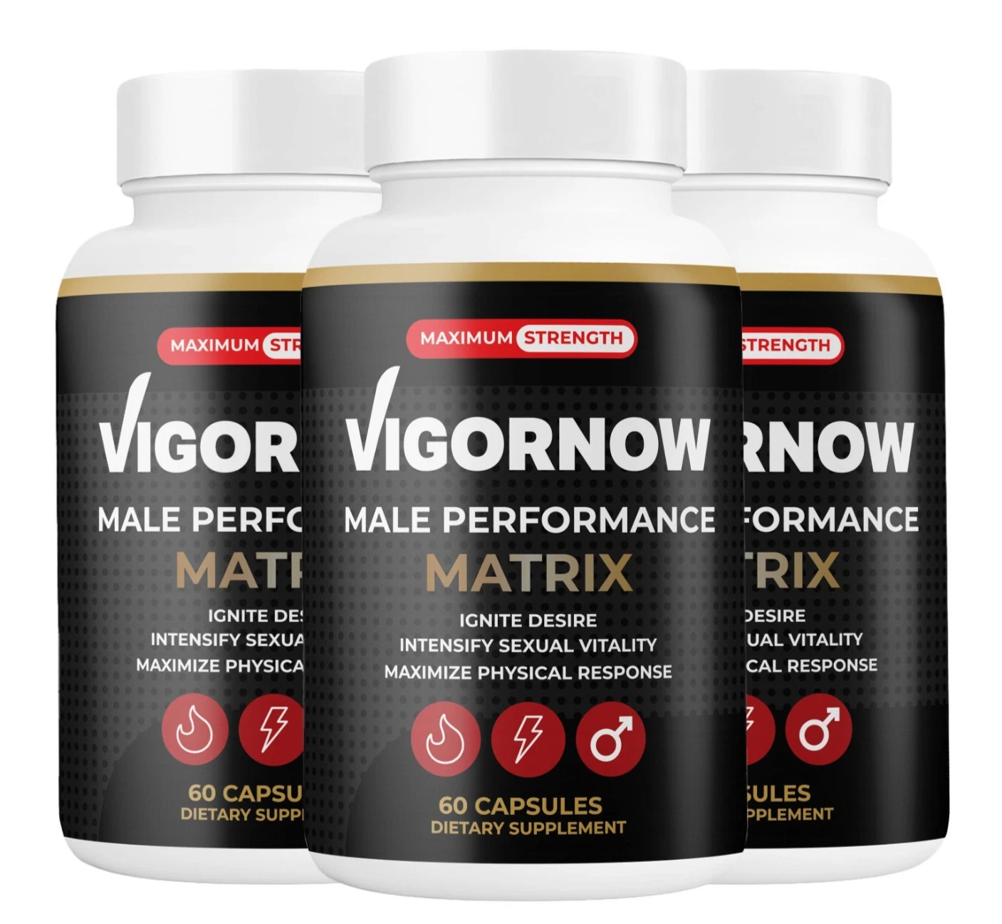 Vigor Now - Male Virility - 3 Bottles - 180 Capsules