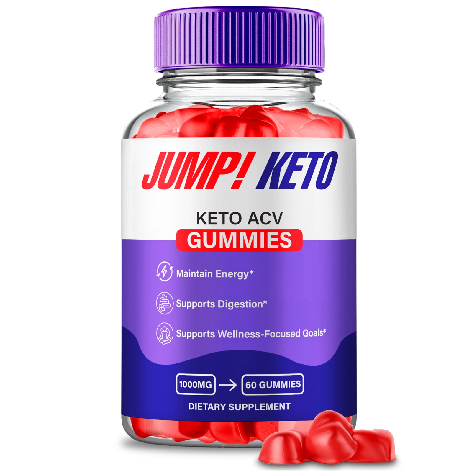 Jump Keto Gummies, Advanced Keto ACV Gummies for Weight Loss Support 60ct