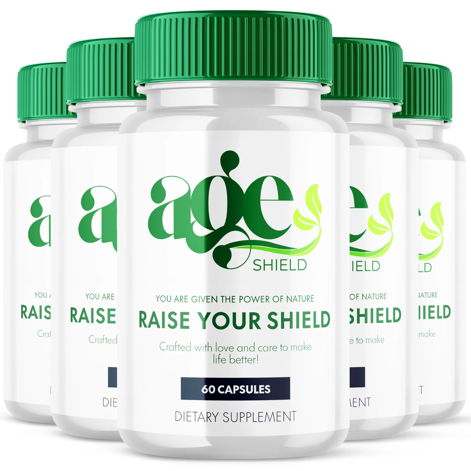 Age Shield Nootropic Capsules Advanced Formula Brain Health Support 300 Capsules