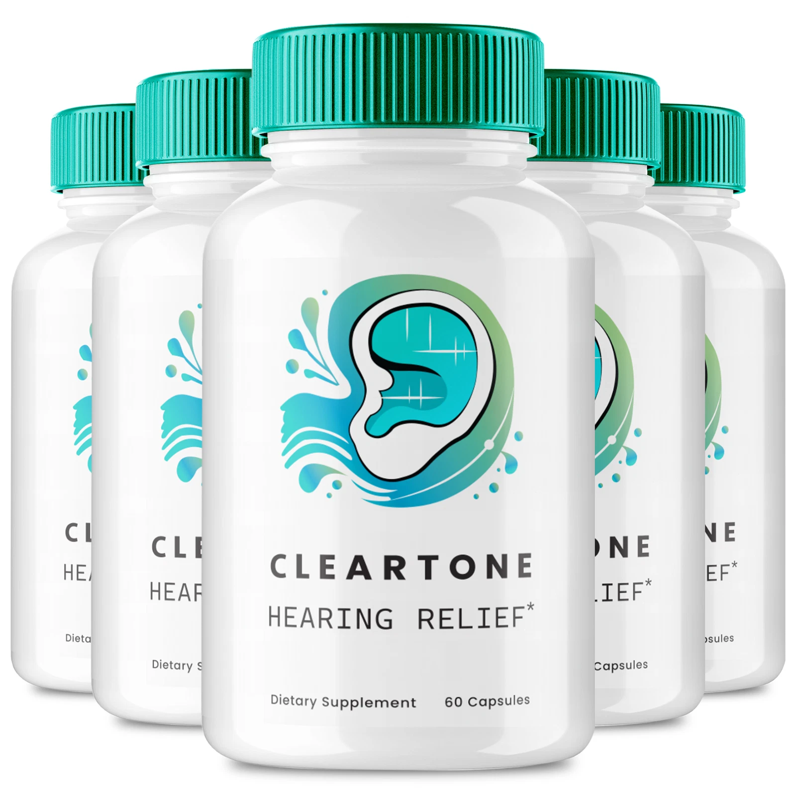 (5 Pack) Cleartone Tinnitus Pills for Enhanced Hearing & Reduced Inflammation