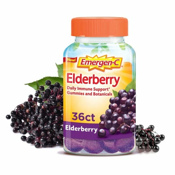Emergen-C Vitamin C Immune Support Supplement Gummies- Elderberry 36 Ct