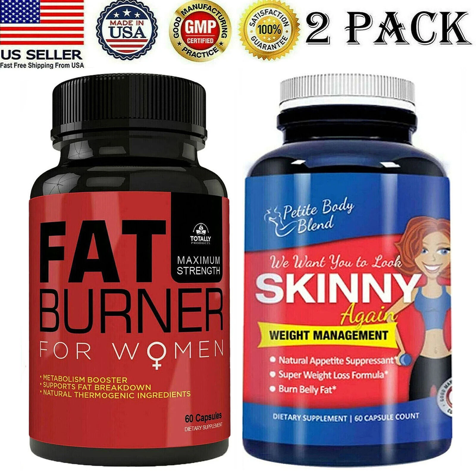 Women Fat Burner Metabolism Booster Capsules Skinny Again Weight Loss Supplement