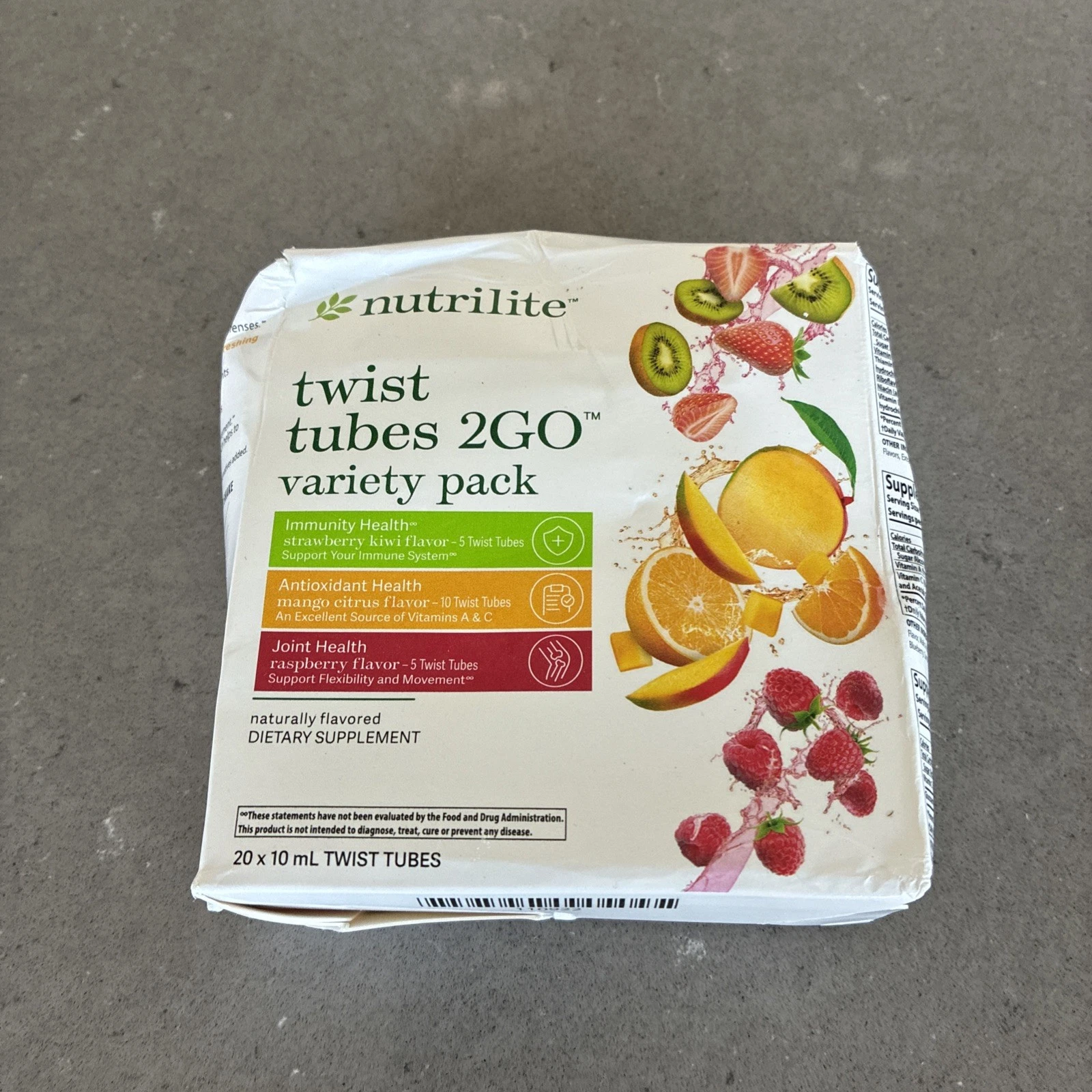 Nutrilite Twist Tubes 2GO VARIETY PACK 20 Twist Tubes | New READ