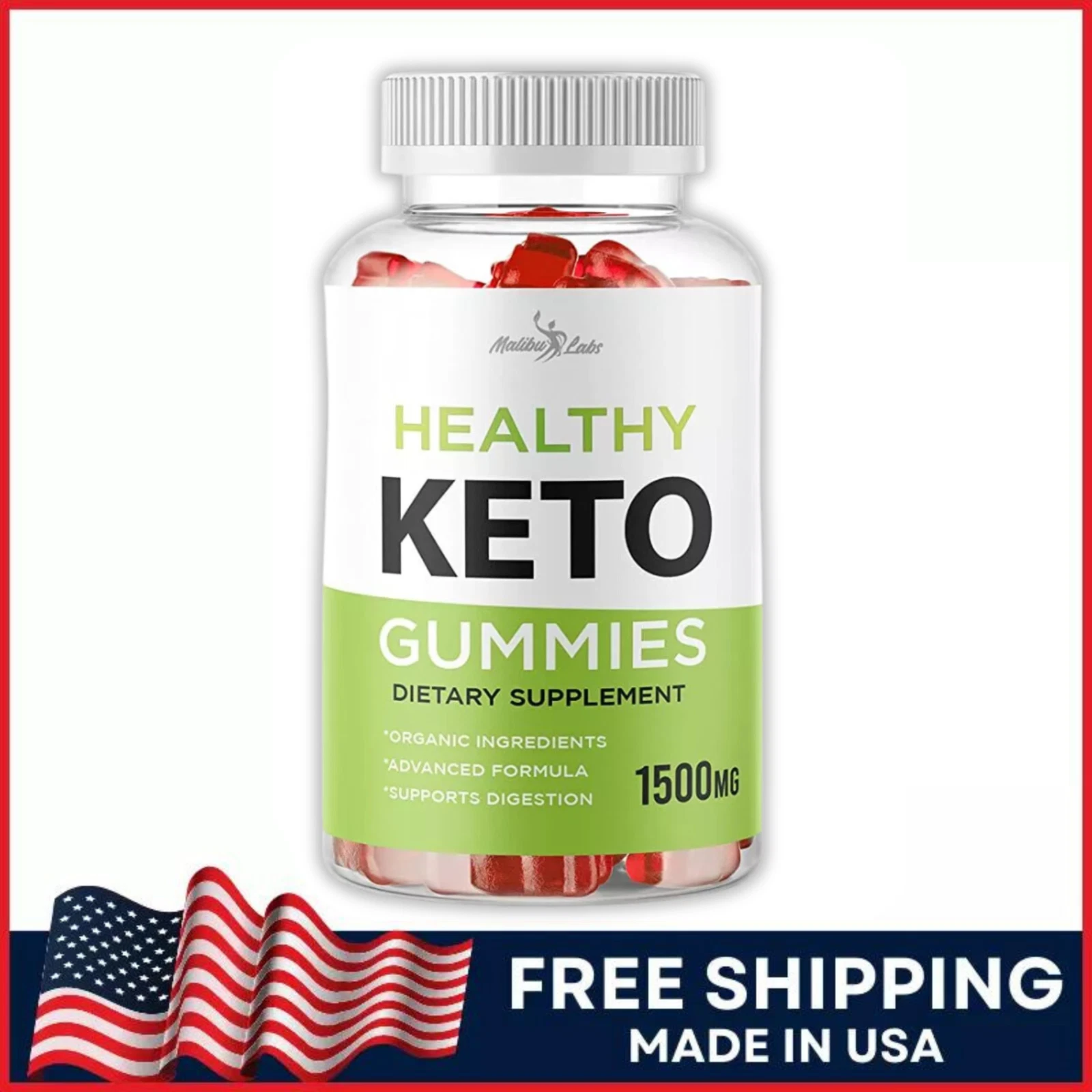 Healthy Keto ACV Gummies Weight Loss - 1500mg Advance Ketogenic Formula (1Pack)