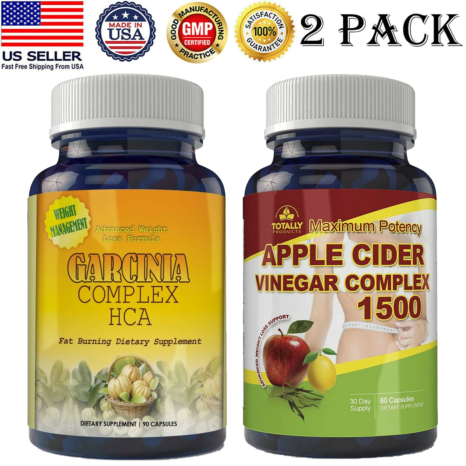 Garcinia Cambogia Weight Loss Supplement Apple Cider Vinegar Fat Burner Pills