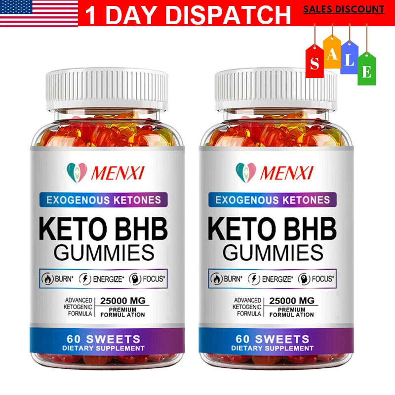 Keto ACV BHB Gummies for Fat Burn Weight Loss Detox Keto Diet Gummies (2 Packs)