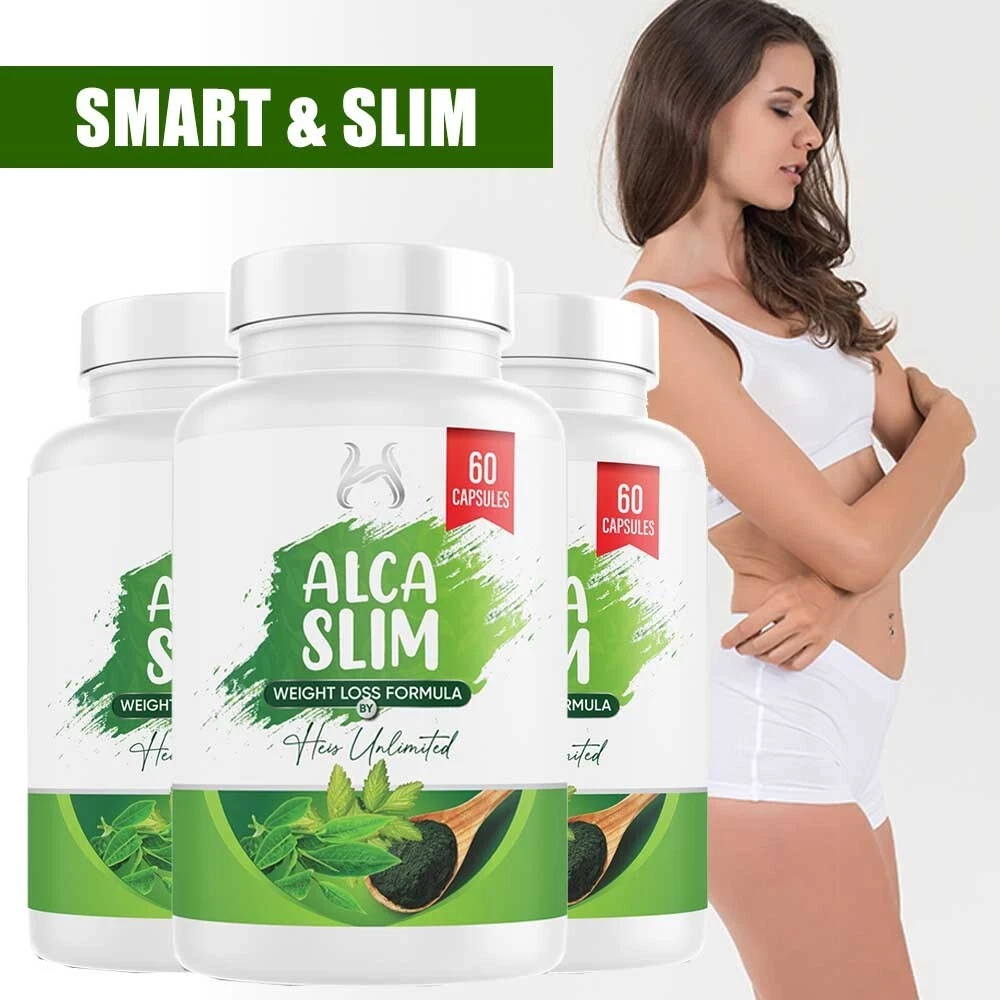 Alcaslim Weight Loss Pills – 3 Pack Natural Slimming & Fat Burner Capsules