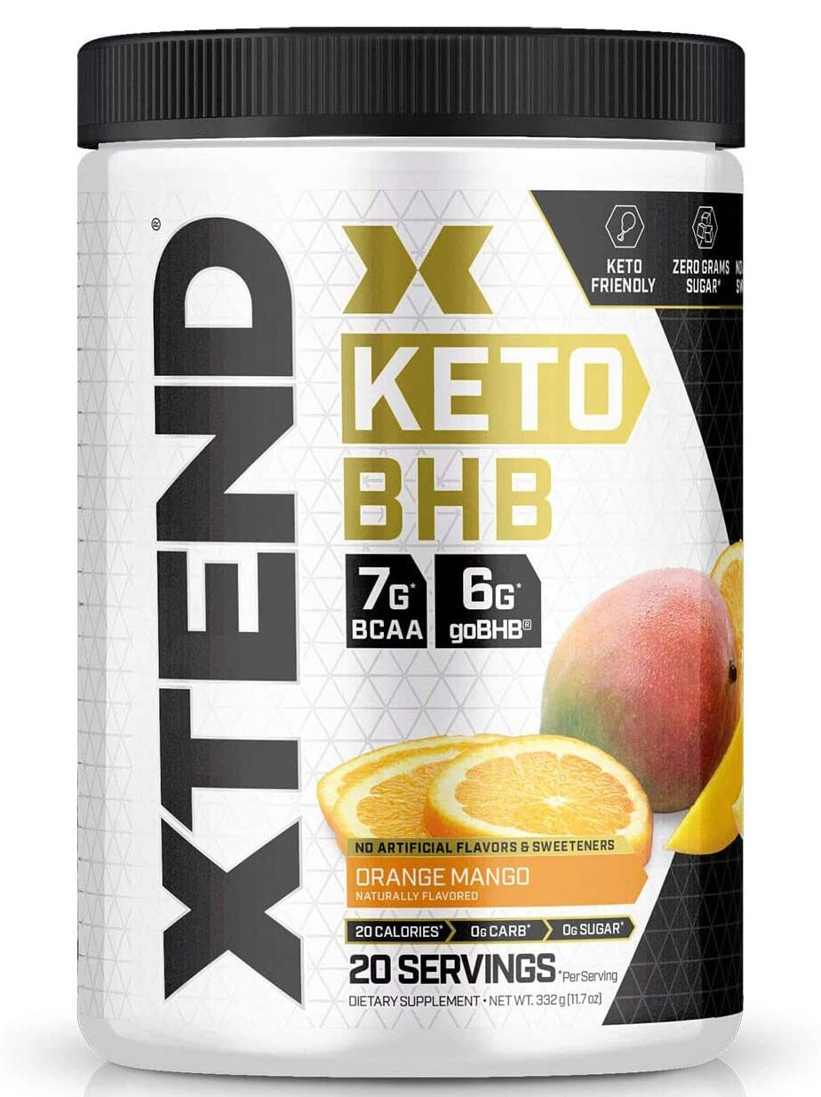 Scivation XTEND Keto BHB BCAA Amino Acid Supplement 20 Servings | Orange Mango