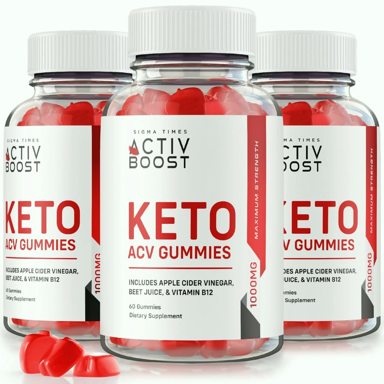 (3 Pack) Activ Boost Keto ACV Weight Loss Gummies to Burn Fat for Energy