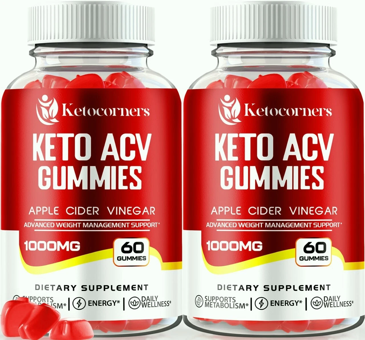 (2 Pack) KetoCorners Keto ACV Gummies for Advanced Weight Loss & Energy