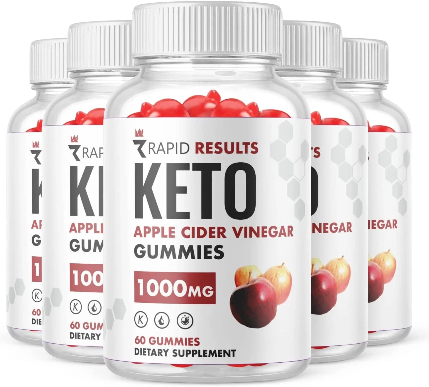 5 - Rapid Results Keto ACV Gummies, Vegan, Weight Loss Supplement - 300 Gums