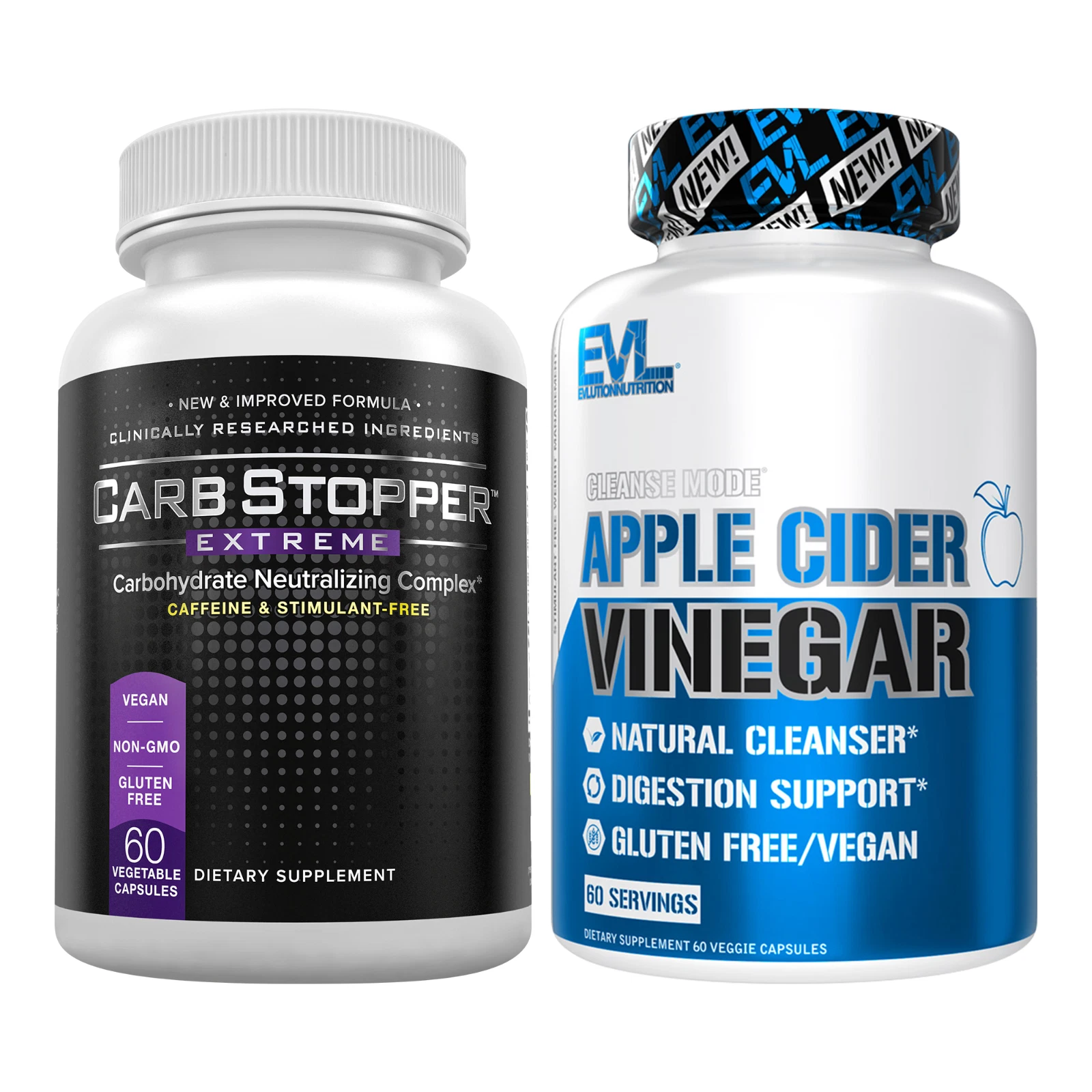 THE ULTIMATE WEIGHT LOSS BUNDLE: EVL Apple Cider Vinegar & Carb Stopper Extreme