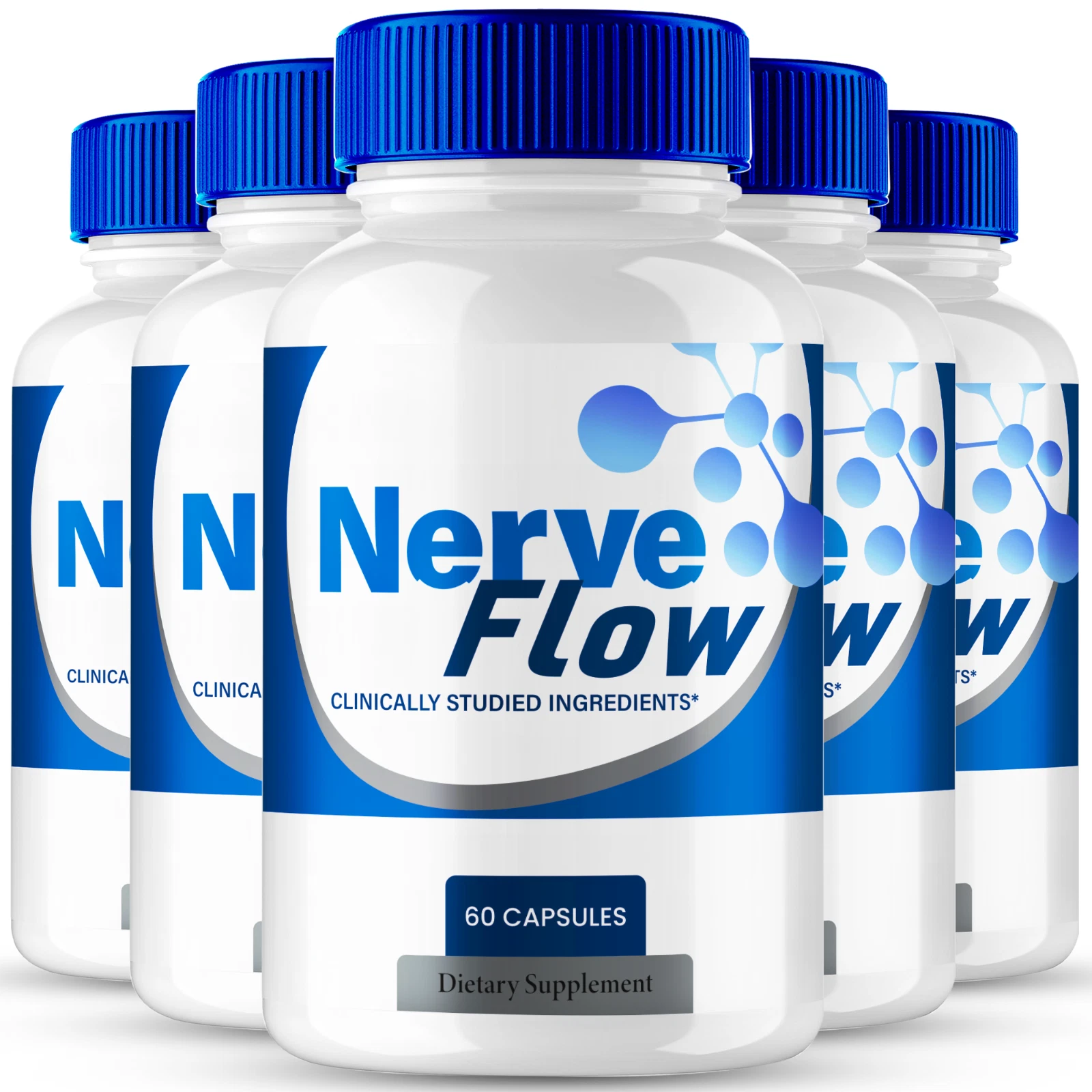 (5 Pack) Nerve Flow for Neuropathy Capsules, NerveFlow Nerve Health Support Pill