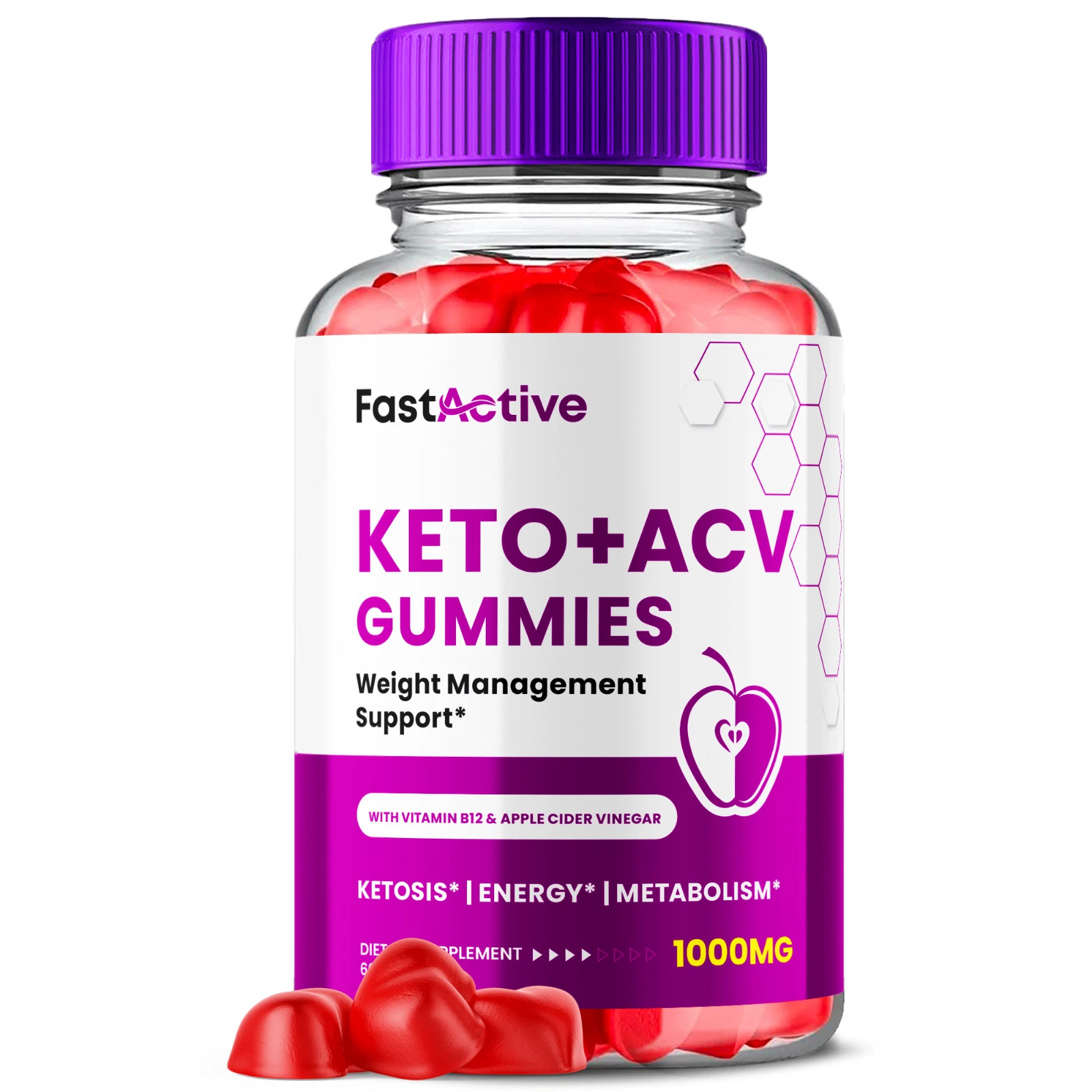 Fast Active Keto ACV Gummies Fast Active Maximum Strength Formula 60 Gummies