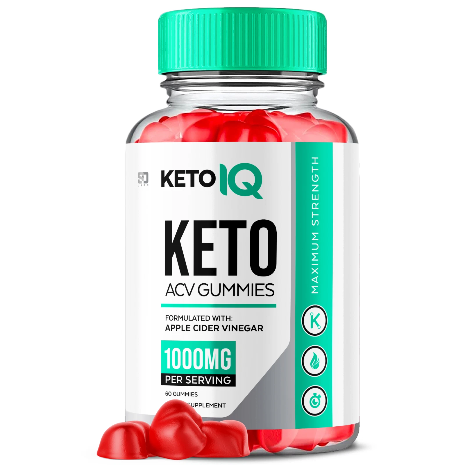 Keto IQ Advanced ACV Weight Loss Gummies to Burn Fat for Energy KetoIQ - 1 Pack