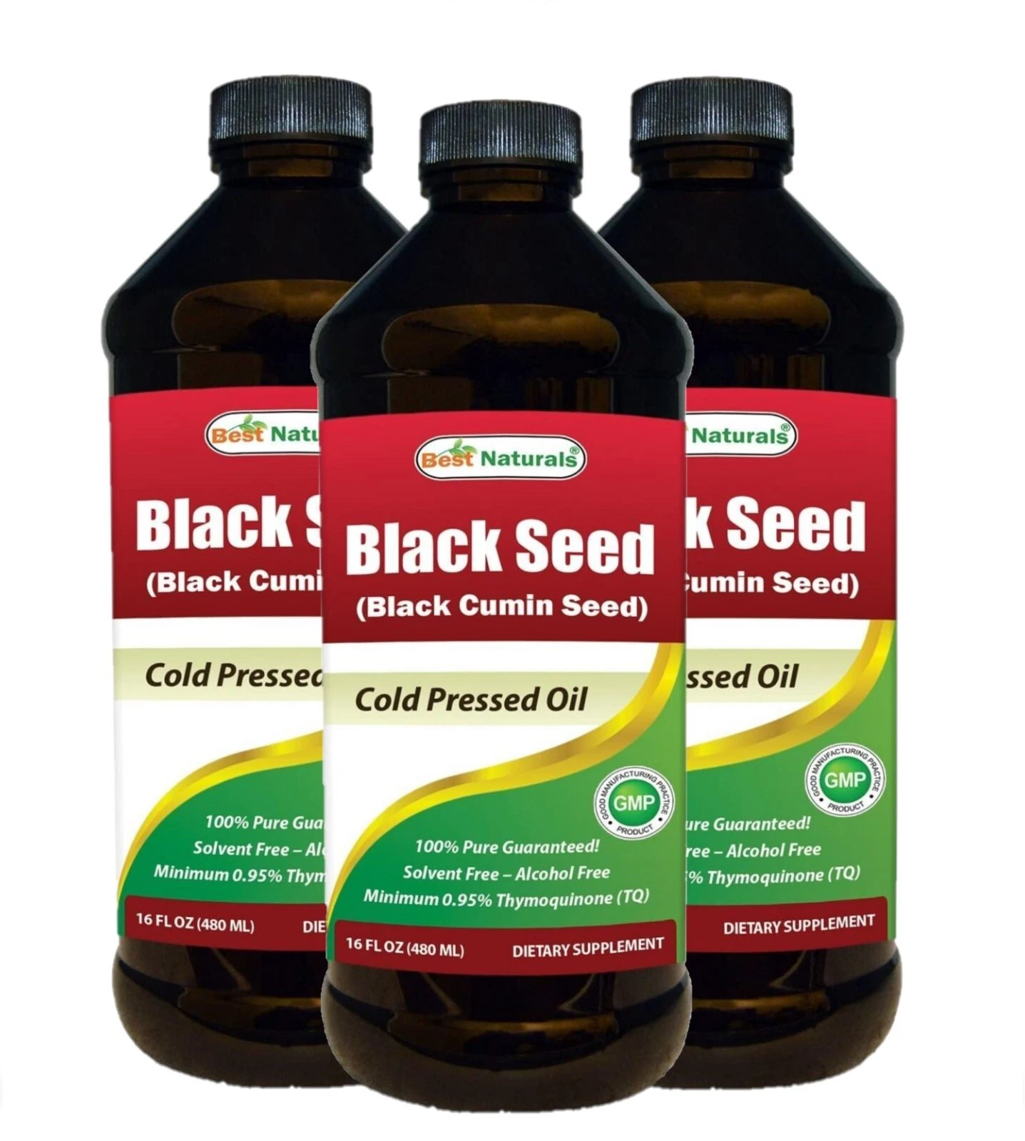 3 Packs Best Naturals Black Seed Oil 16 OZ