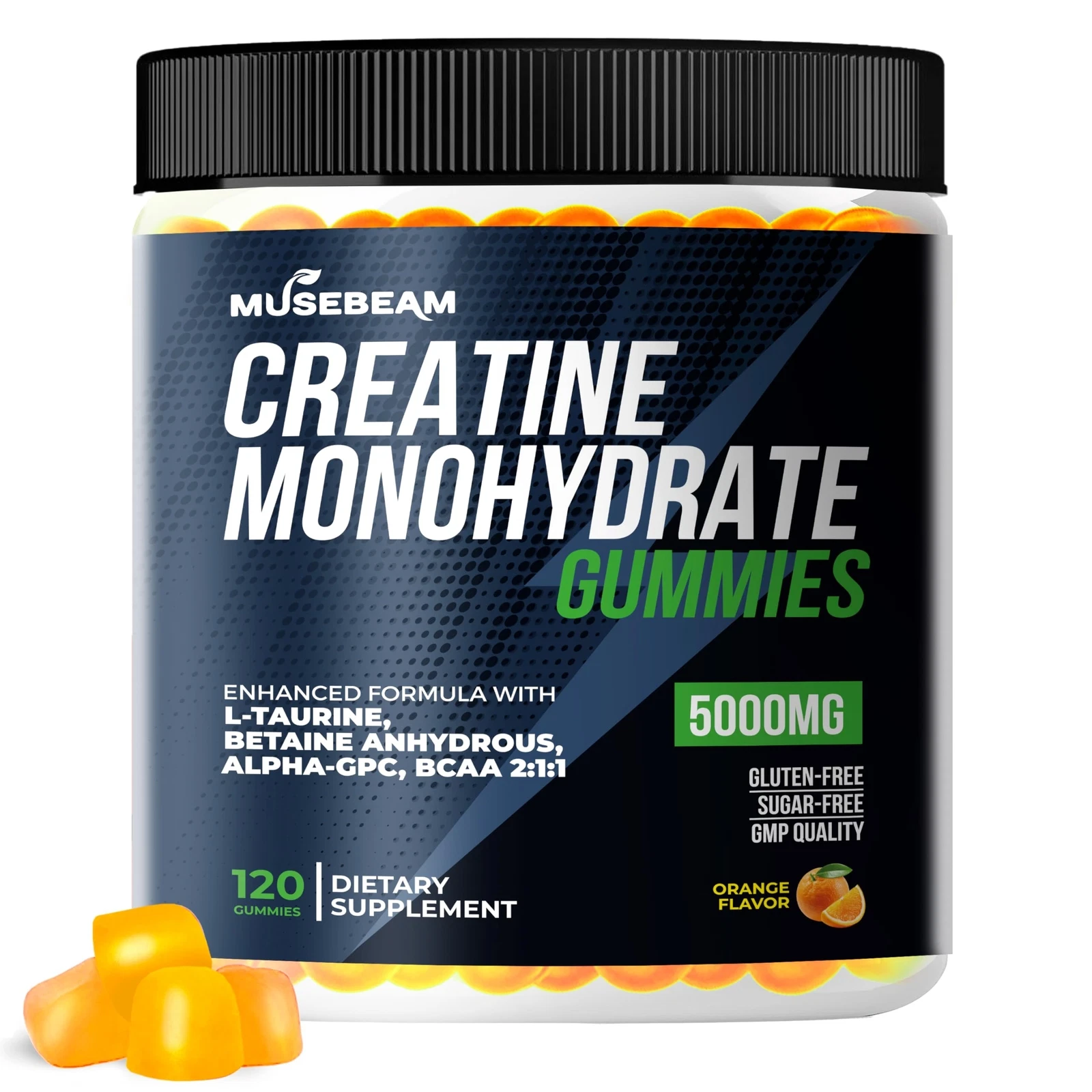musebeam Creatine Monohydrate 5000mg Supplement Gummies - with Vitamin B12 L-...