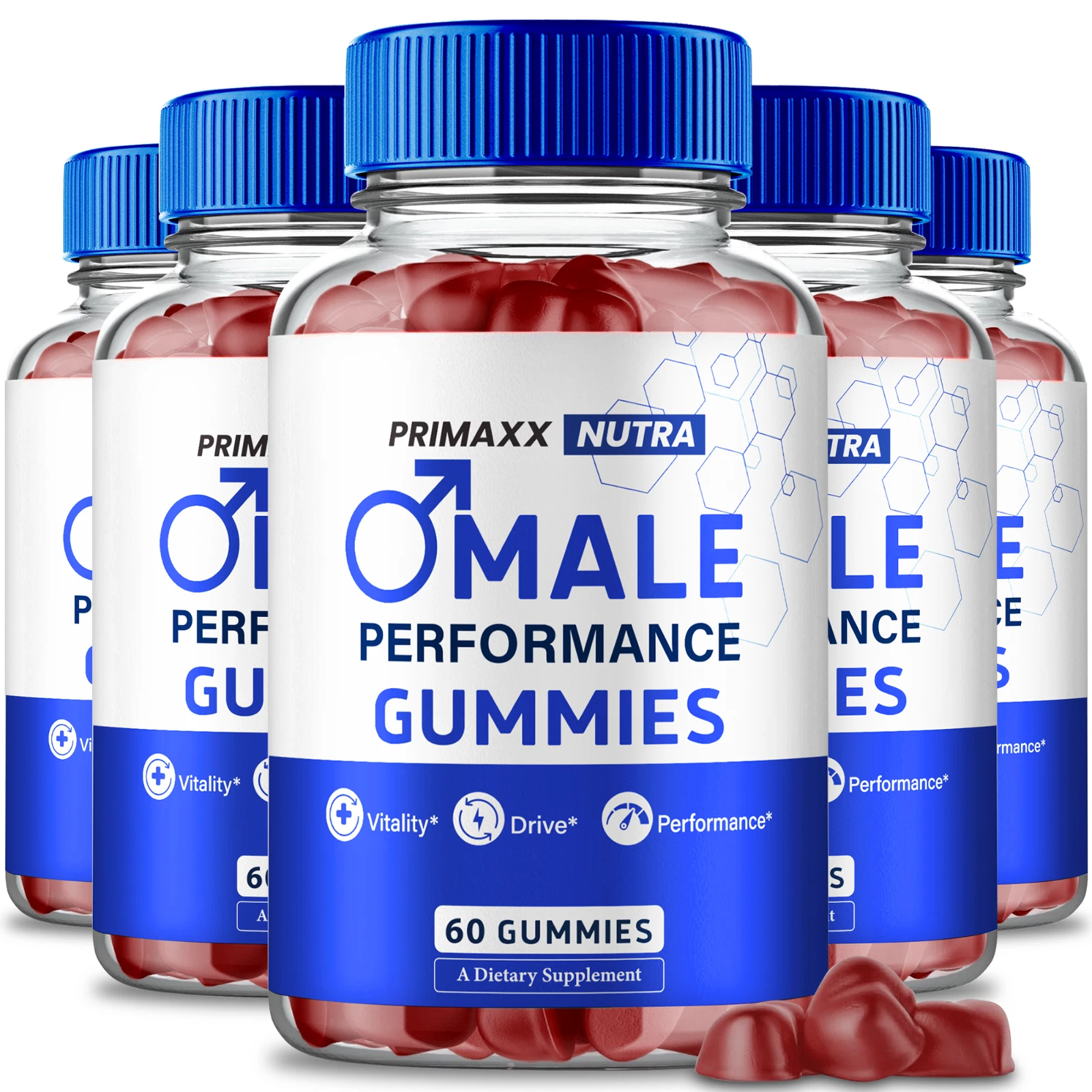 (5 Pack) Primaxx Nutra Men Gummies, PrimaxxNutra Max Performance Male Gummies