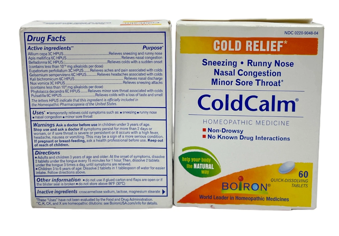 Boiron Cold Calm Cold Relief (60 Tablets) You Pick Lots, New