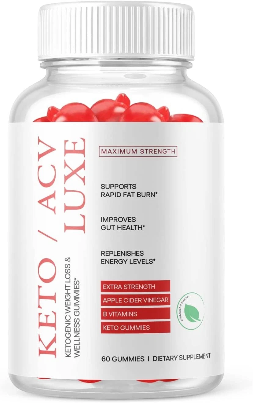 1 Pack-Luxe Keto ACV Gummies, Weight Loss, Fat Burner, Appetite Suppressant-60