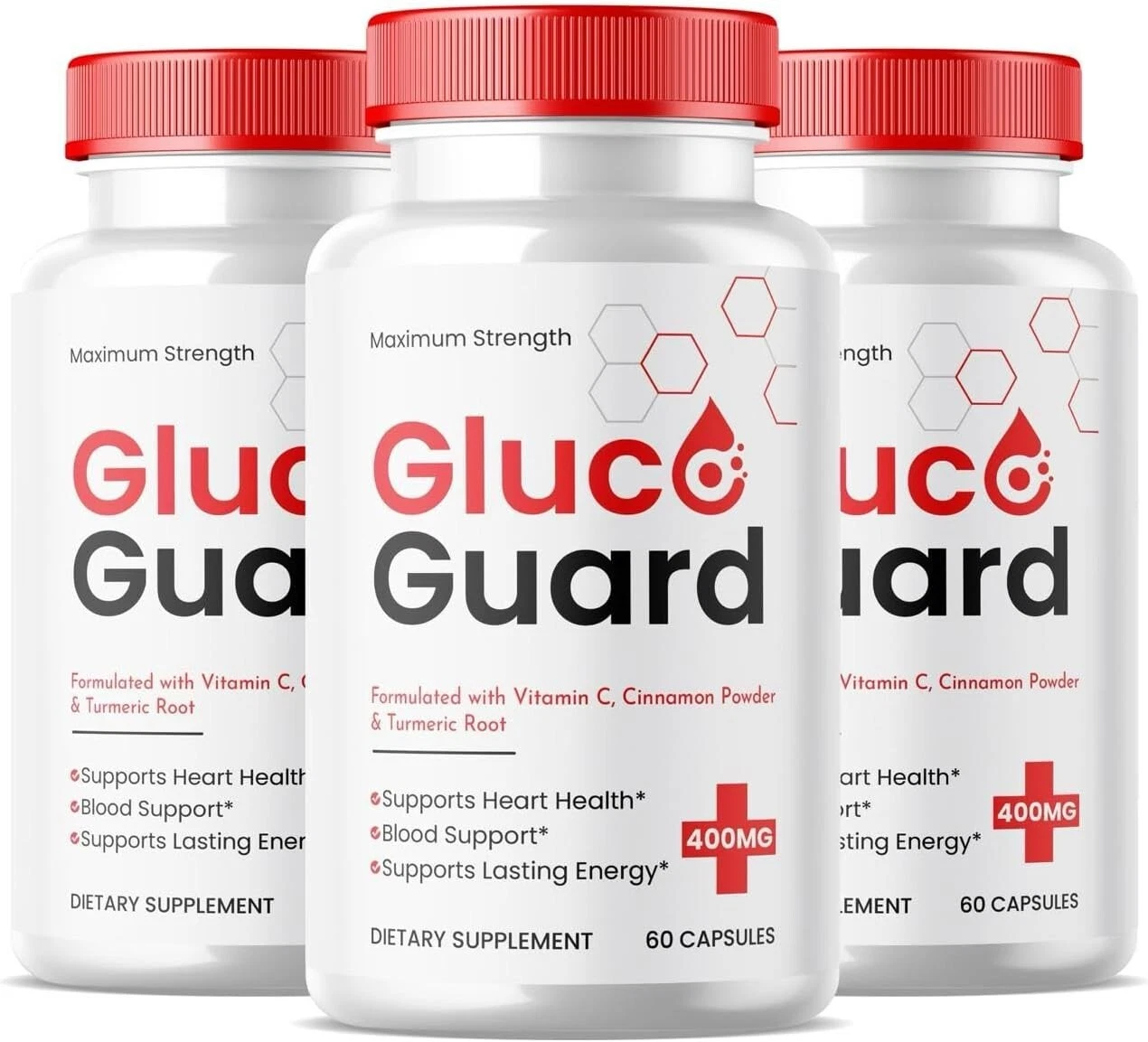 Gluco Guard Heart Health Support Dietary Supplement Pills (180 Capsules) 3 Pack