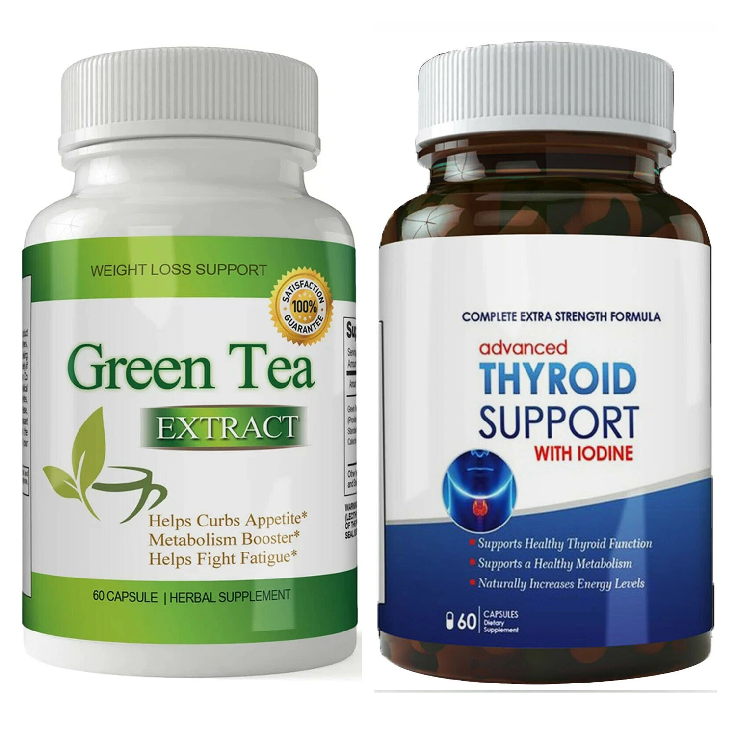 Green Tea Extract Weight Management Helps Metabolism & Thyroid Support Capsules