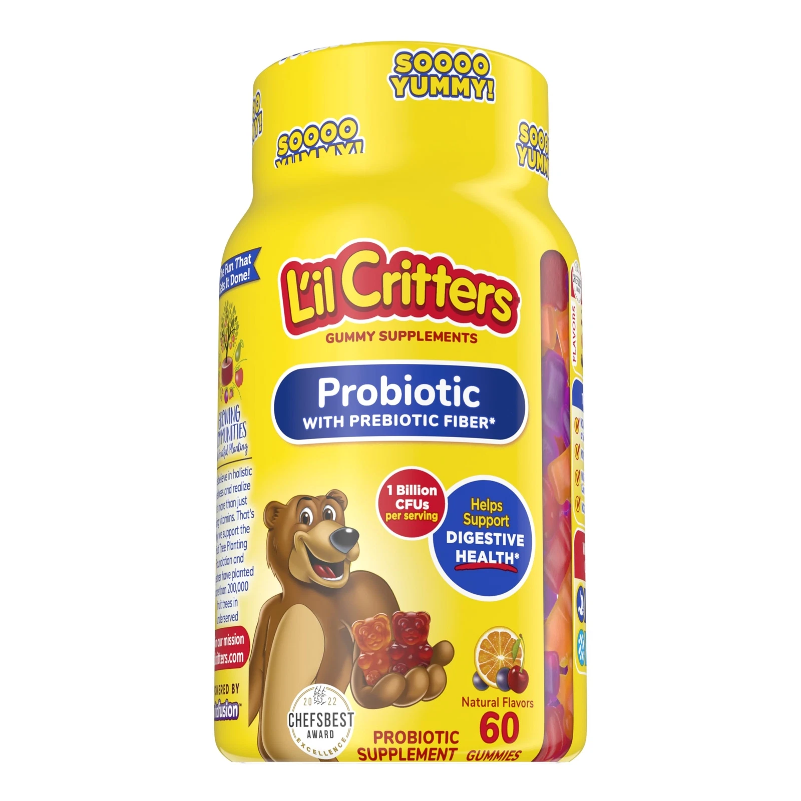 Lil Critters Gummy Probiotic Supplements for Kids 60 Count Assorted Flavors