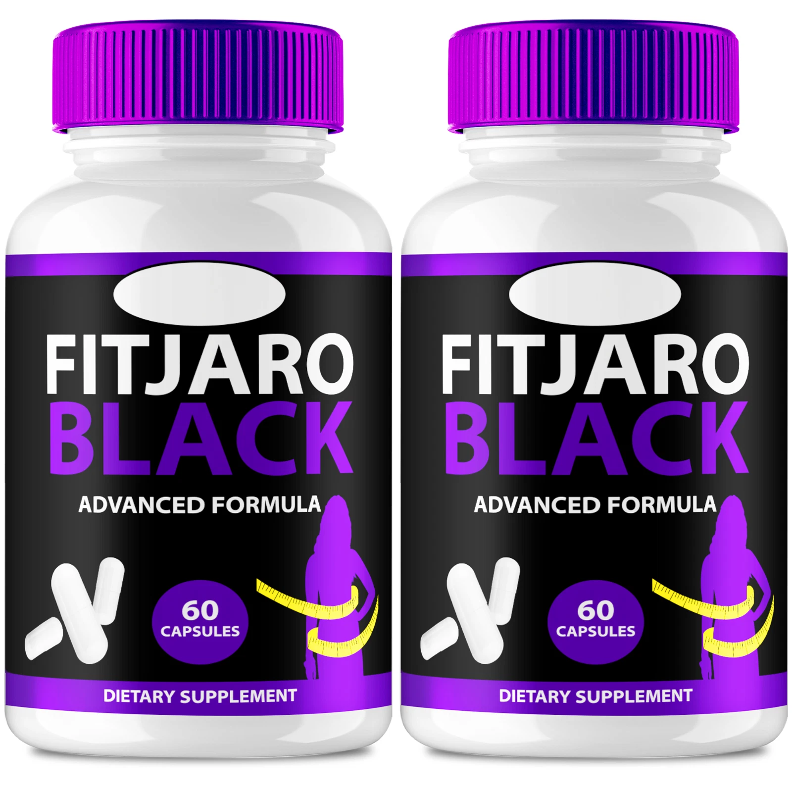(2 Pack) Fit Jaro Black for Weight loss, Advanced FitJaro Fat Burning Formula
