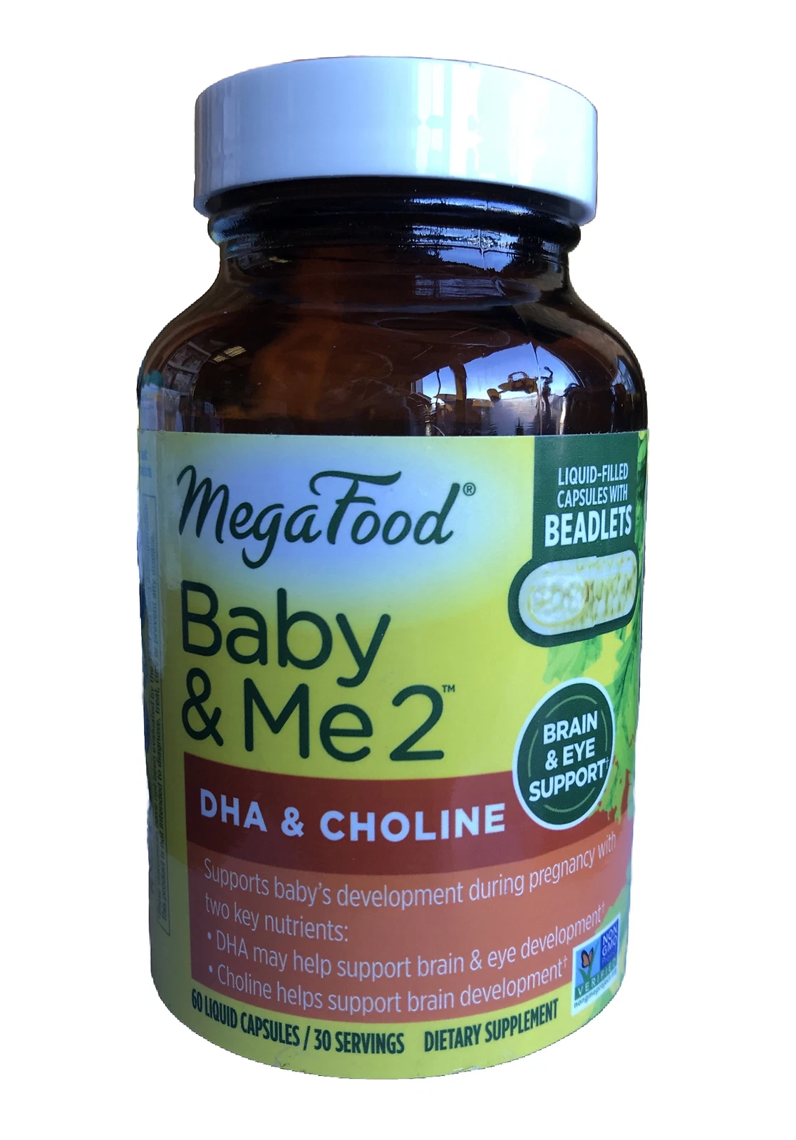 MegaFood Baby & Me 2 prenatal vegan DHA & CHOLINE 60 capsules 01/2025