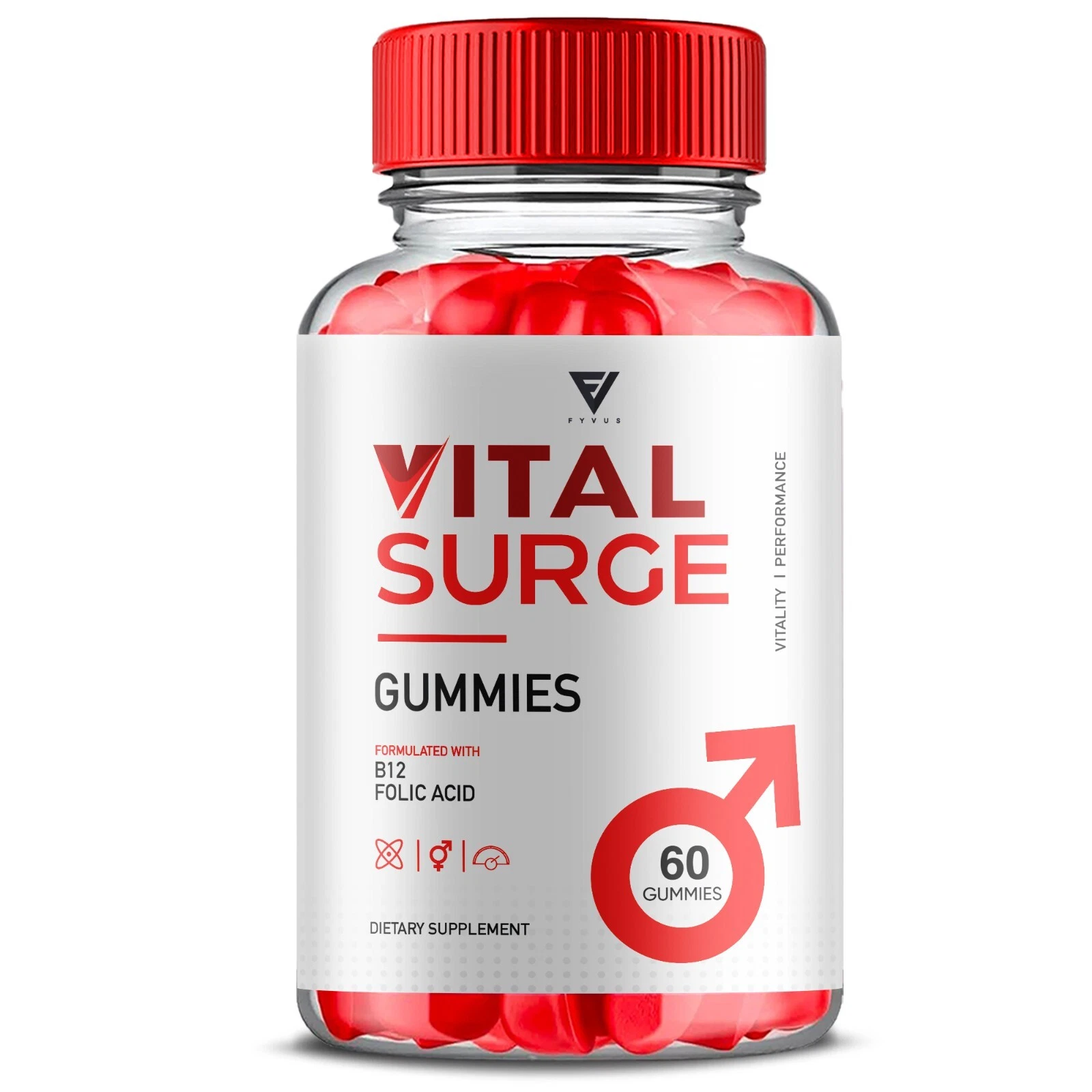 Vital Surge Gummies VitalSurge Supplement Maximum Strength (60 Gummies)